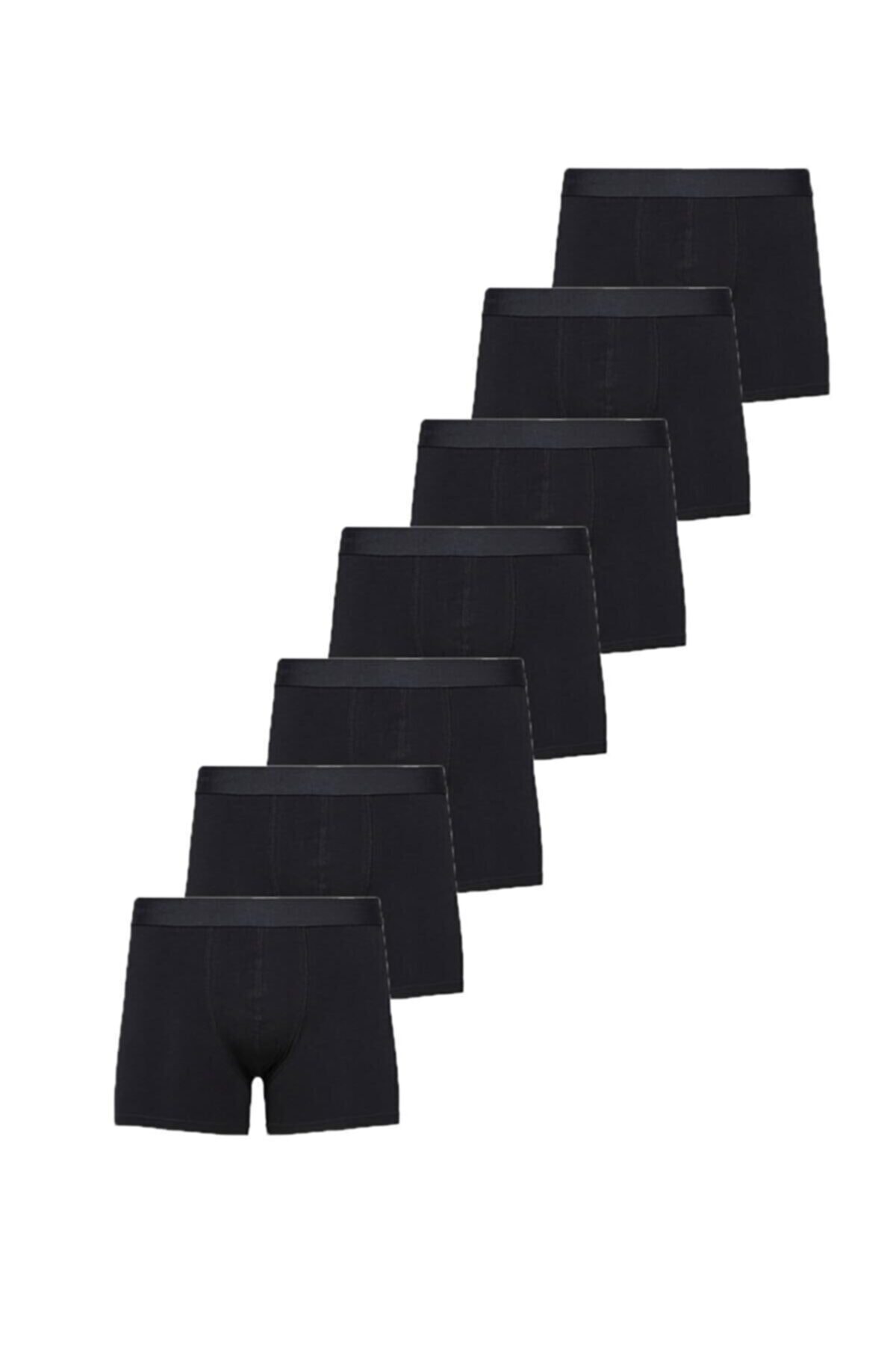 NACAR STORE Erkek Pamuklu Likralı 7'li Paket Boxer