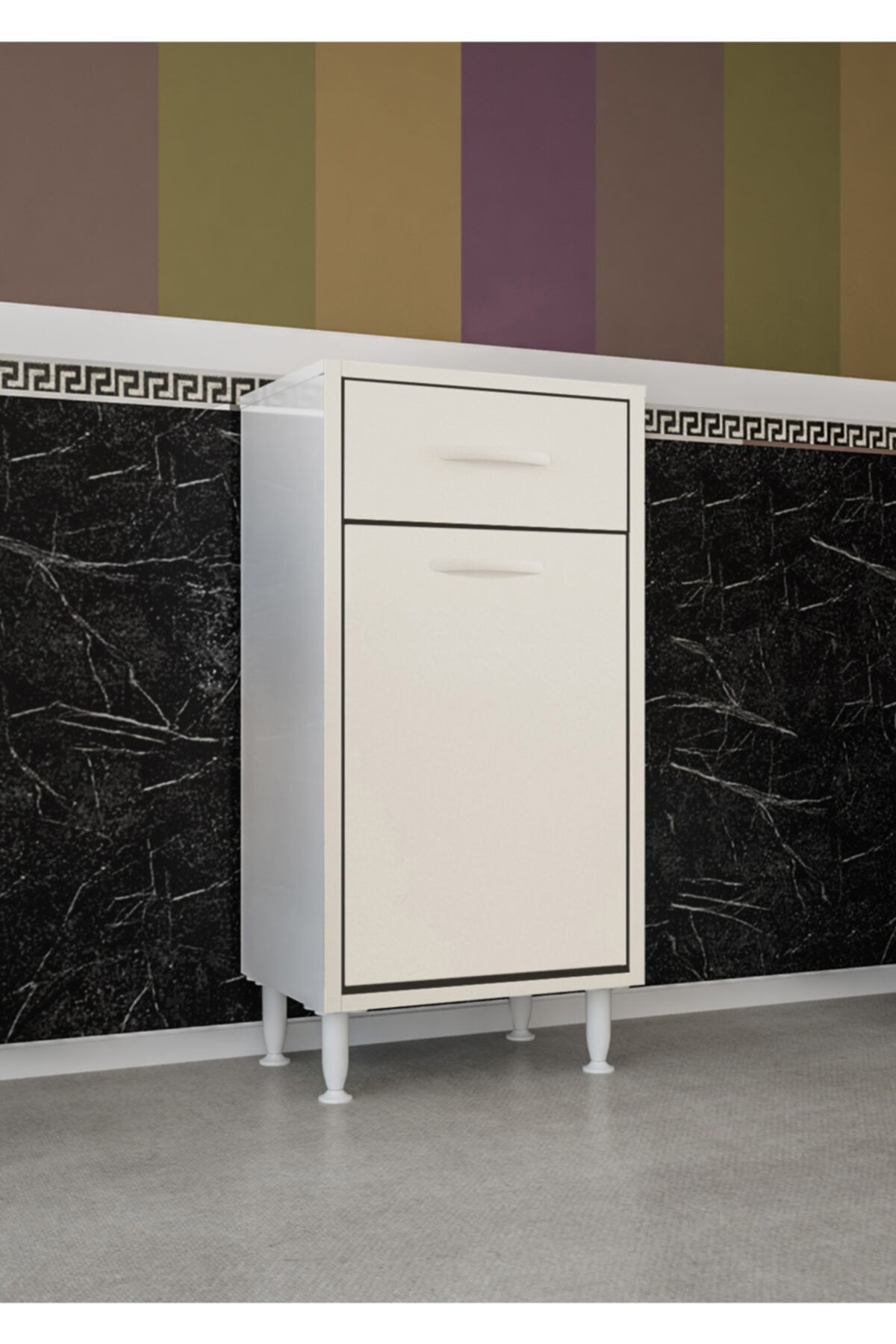 Modilayn Çok Amaçlı Dolap Sepetli Kirli Çamaşır Dolabı Raflı Mutfak Dolabı Banyo Dolabı