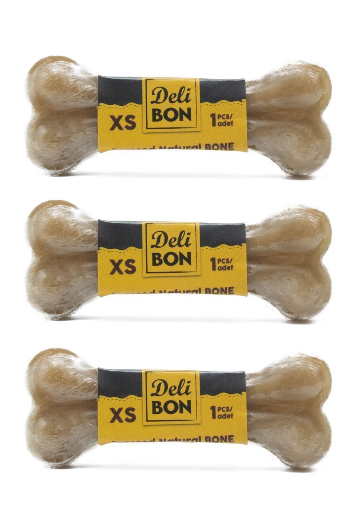 Delibon Natural Vakumlu Yenebilir Press Kemik Köpek Ödülü 7 Cm 3 Adet