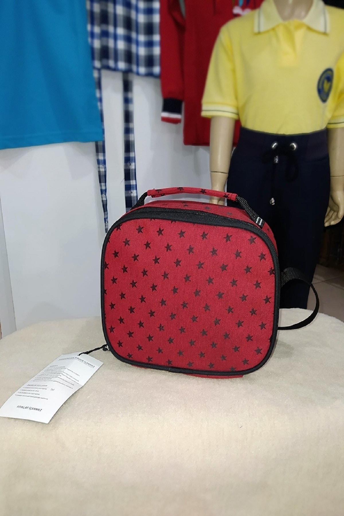 polo single Beslenme Çantası Isı Yalıtımlı Kırmızı Yıldızlı