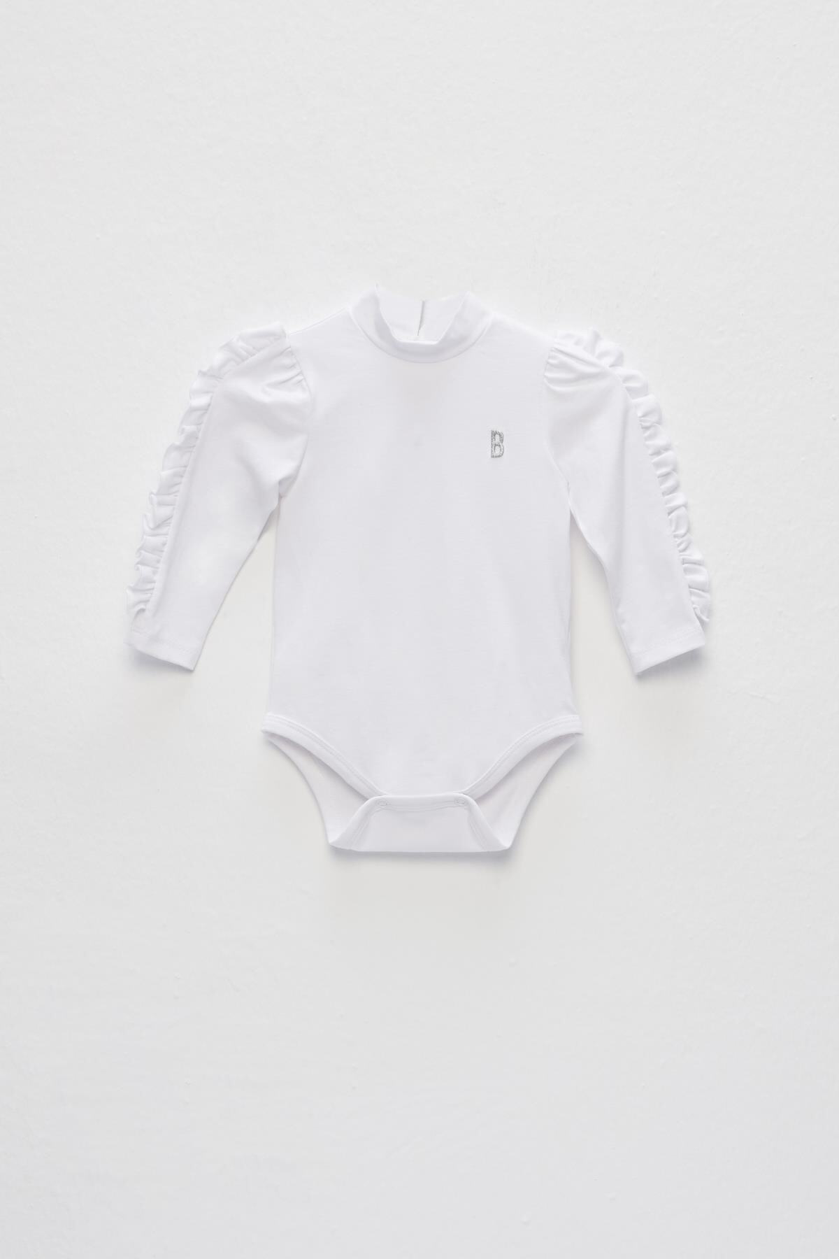 BG Baby Kız Bebek Beyaz Body 21fw0bg2609