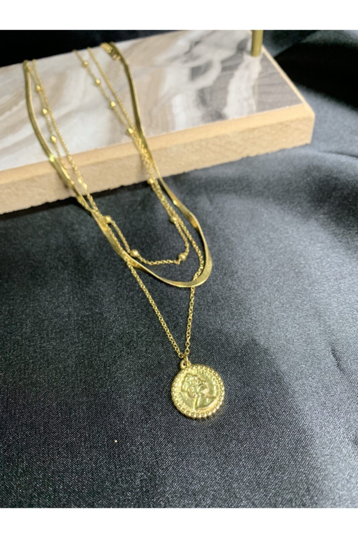 ARSLAN JEWELRY Çelik Italyan Zinciri Madalyon Kolye