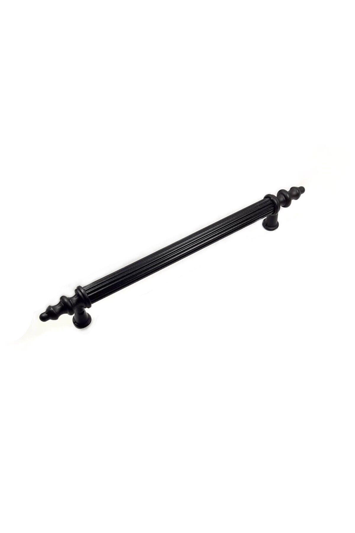 Hanedan Kulp Zirve Siyah Rustik Mobilya Kulpları Dolap Çekmece Mutfak Kulpları 160mm (5 Adet)