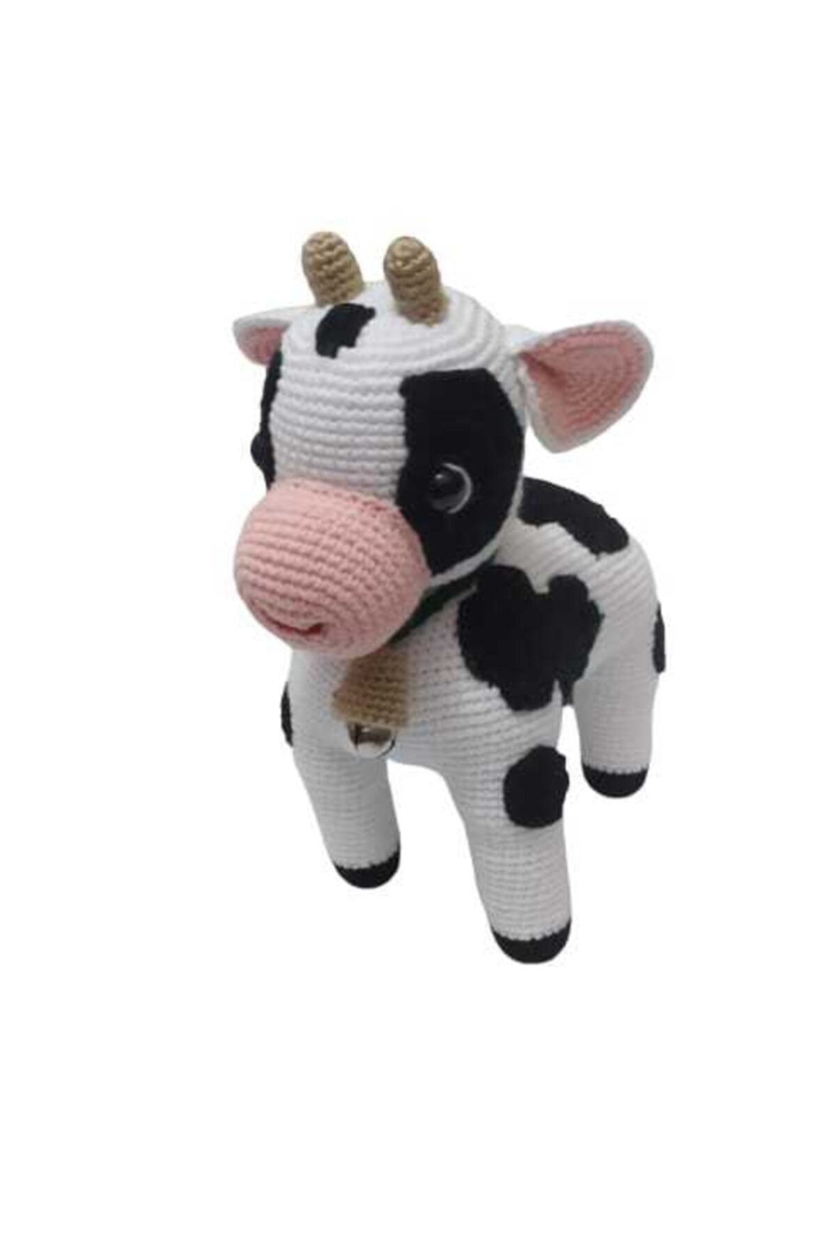 MMC STORE Örgü İnek Organik Zilli Amigurumi Uyku Arkadaşı