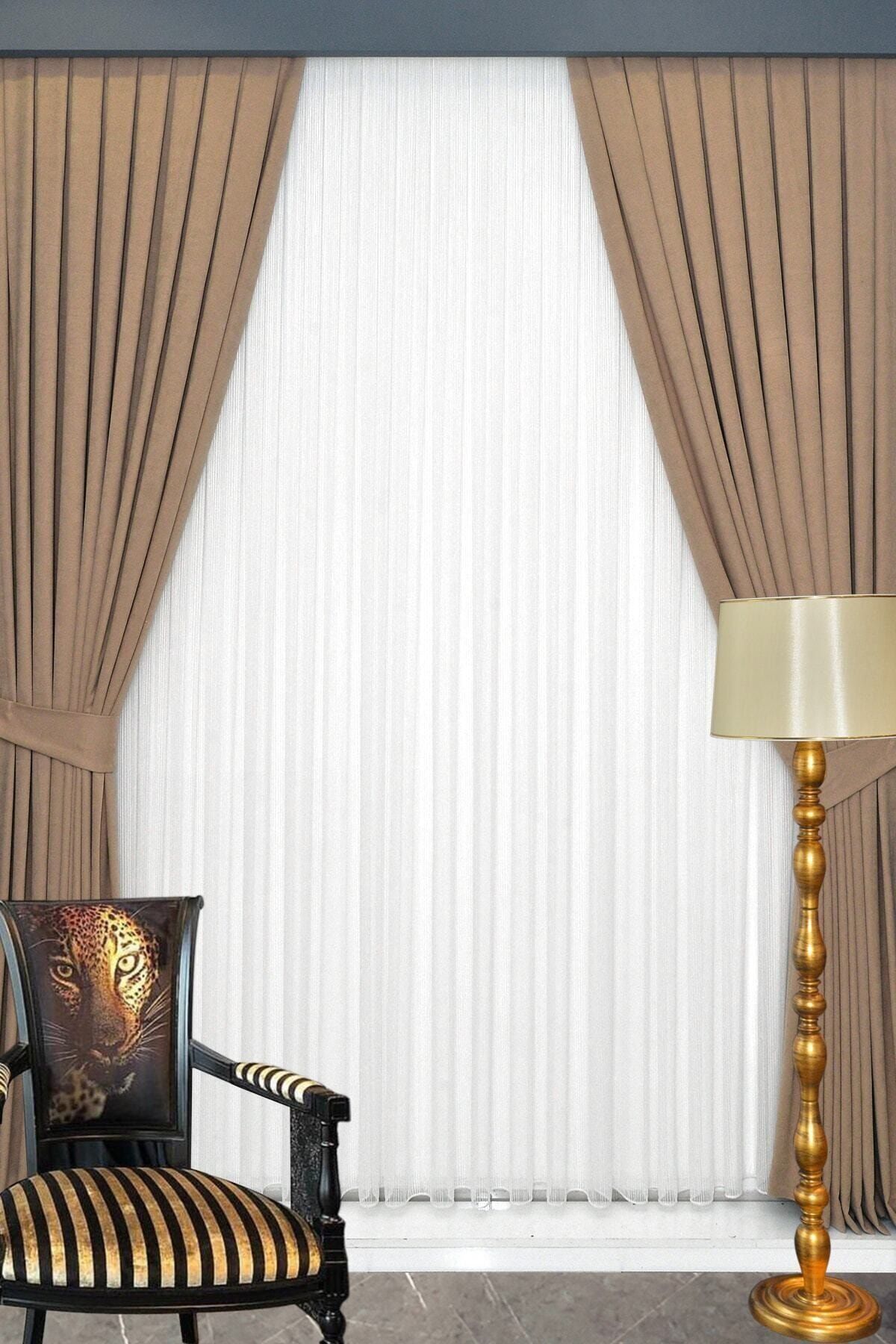 Wowlays Home Vizon Tek Kanat Pileli Fon Perde