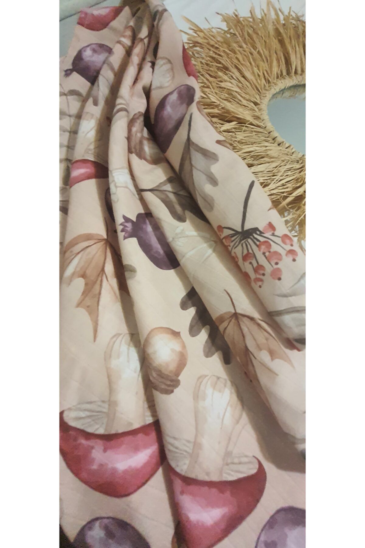 Huggie Mushroom Müslin Bebek Örtüsü