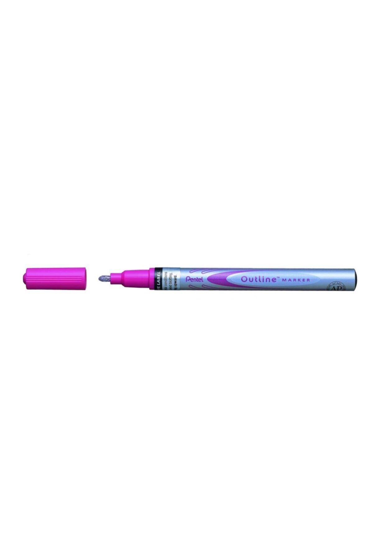 Pentel Msp60-zp Arts Kontür Markörü Pembe Gümüş