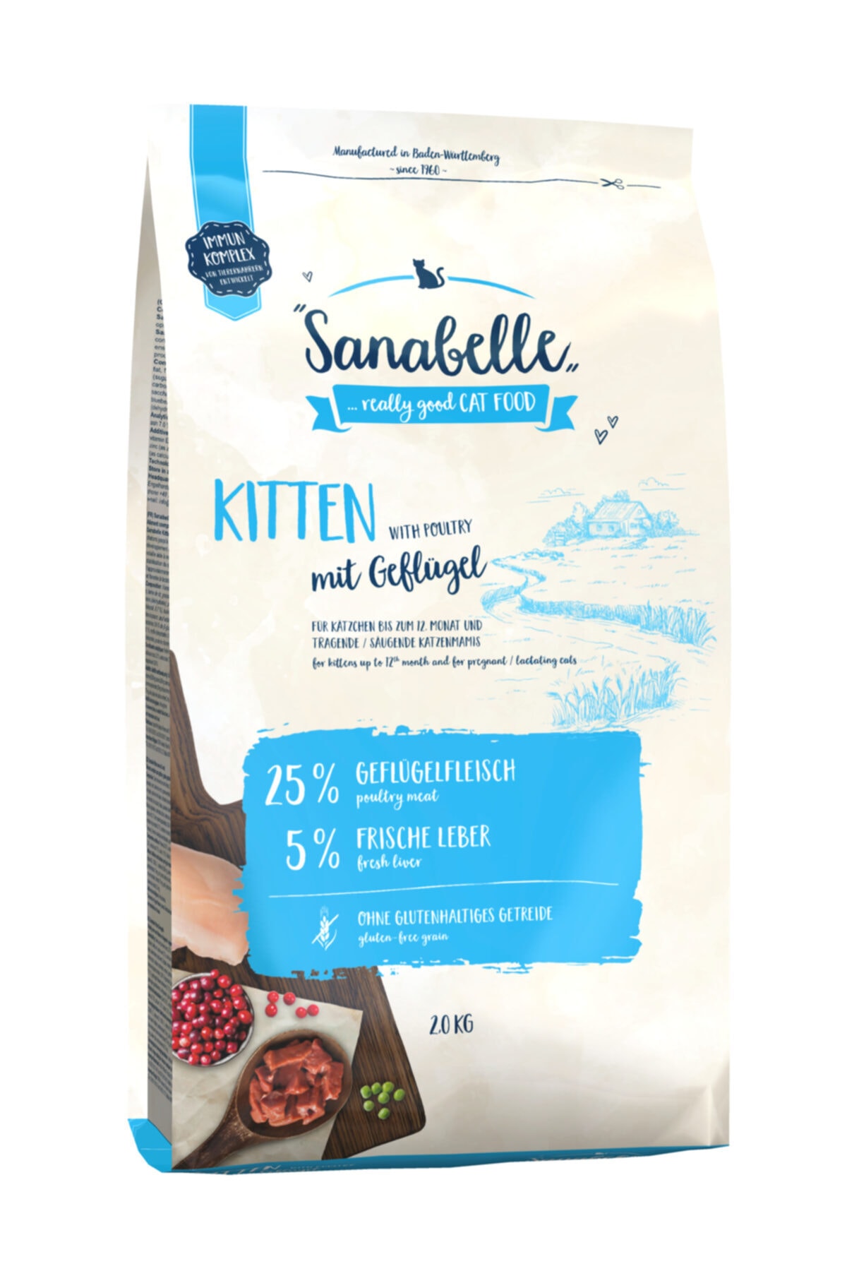 Sanabelle Kitten Tahılsız Kümes Hayvanlı Yavru Kedi Maması 2 Kg