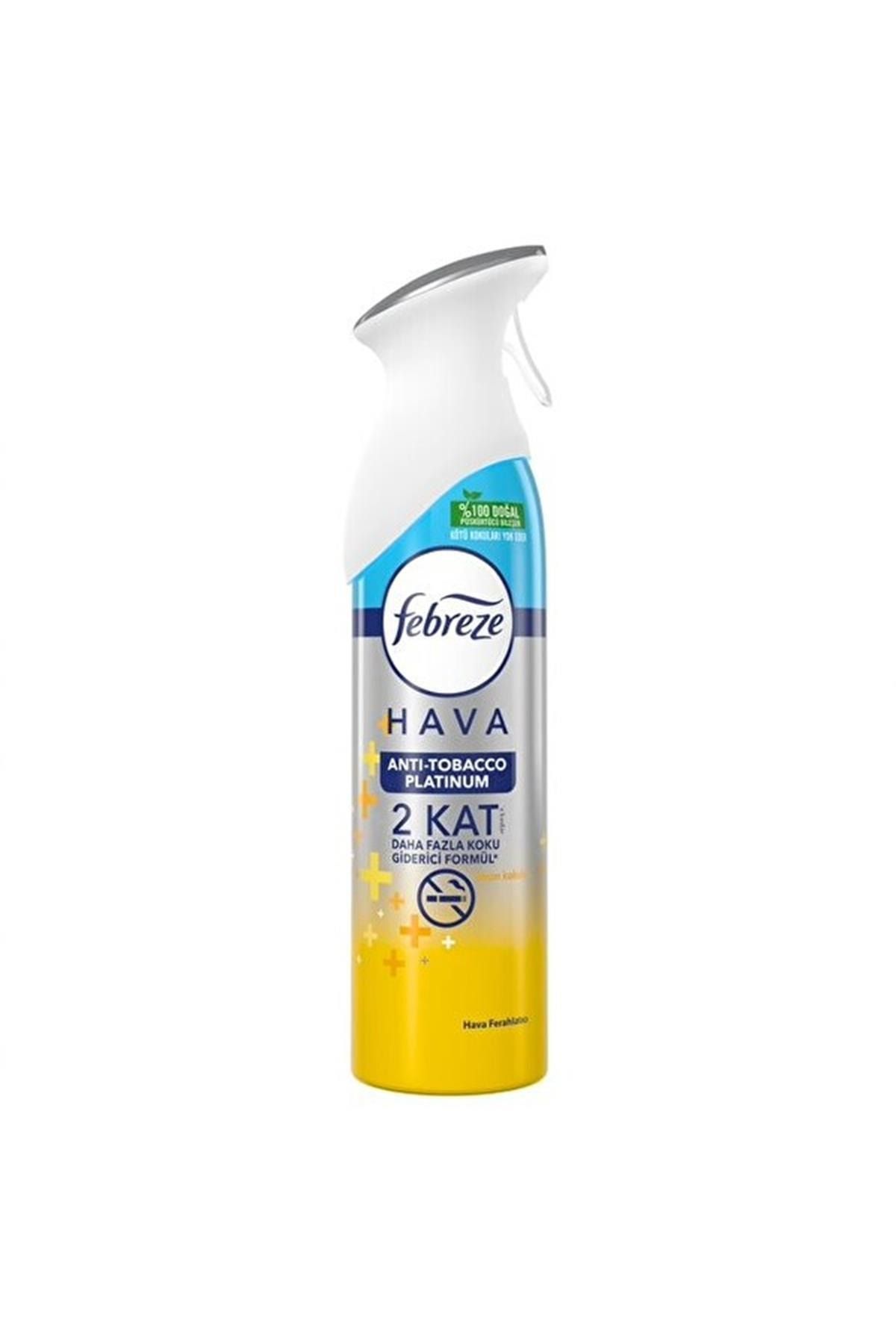 Febreze Marka: Platinum Hava Ferahlatıcı Sprey 300 Ml Oda Kokusu Anti-tobacco Sigara Kokusu Önleyici
