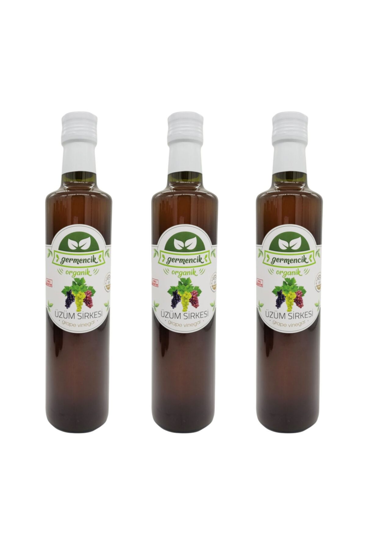 Germencik Organik Üzüm Sirkesi Paketi (3x500ml) Doğal Fermantasyon -