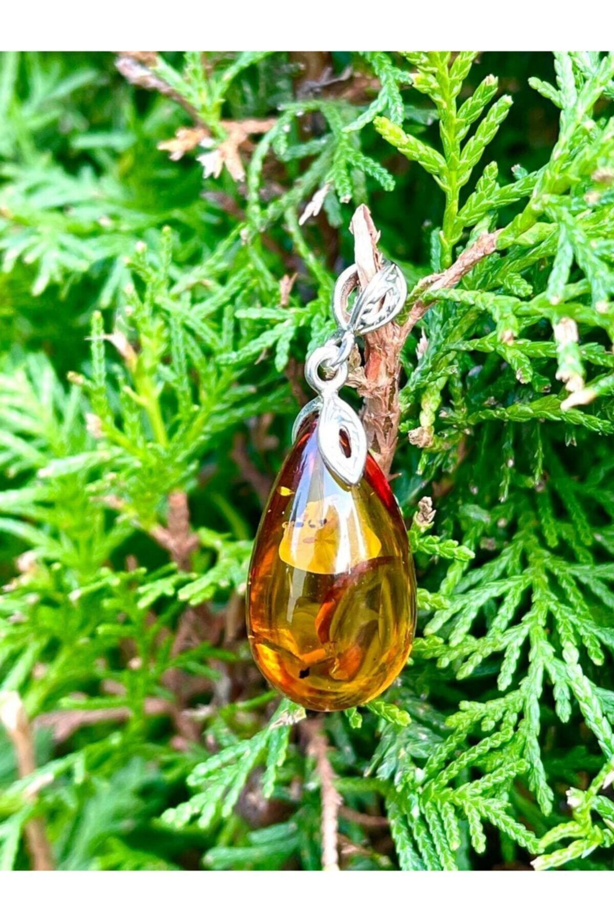 Agate stone %100 Doğal Turuncu Su Damlası Kesim Kehribar Kolye Ucu Özel Tasarım