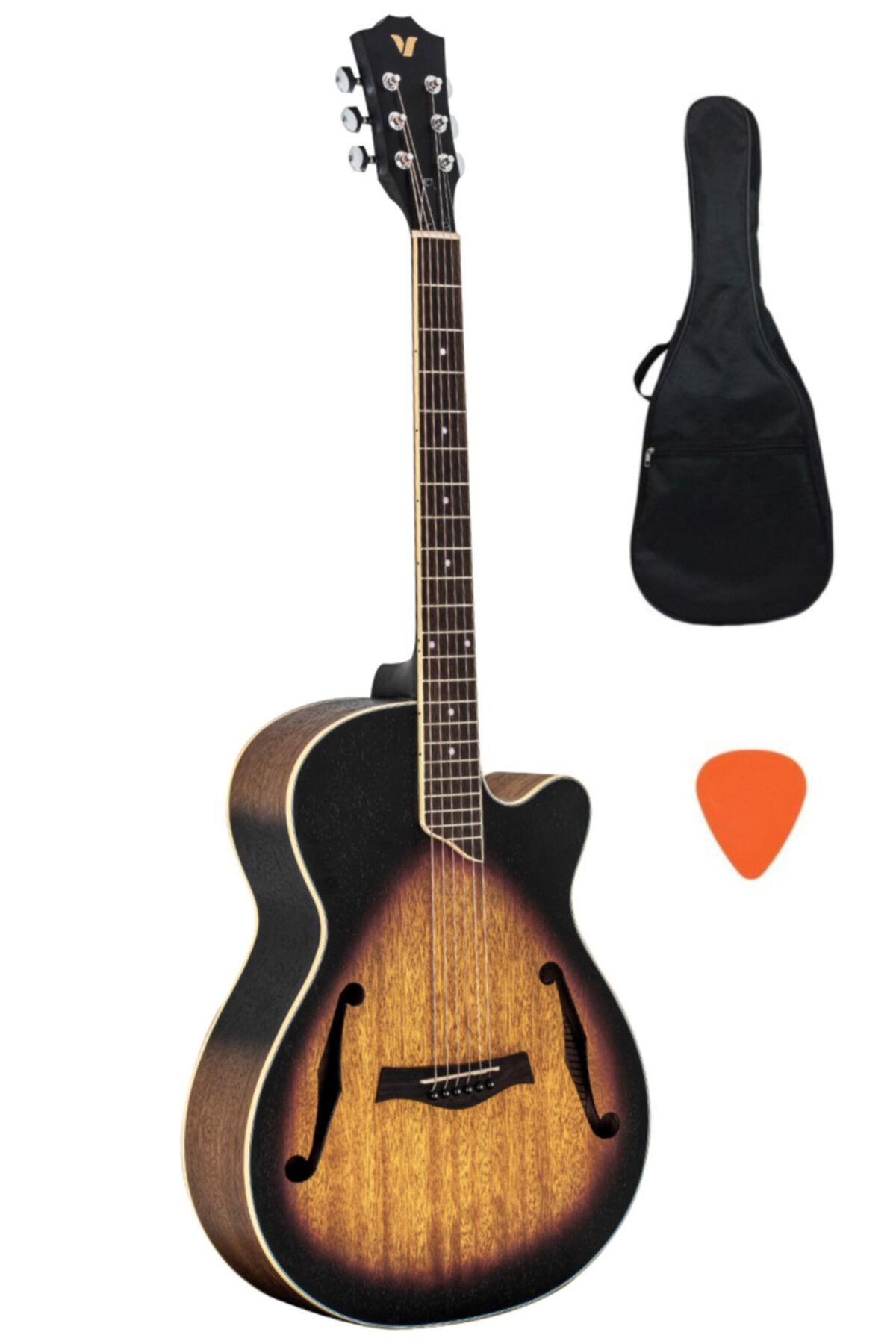 VALLER Ag213 C Sb Cutaway Akustik Gitar