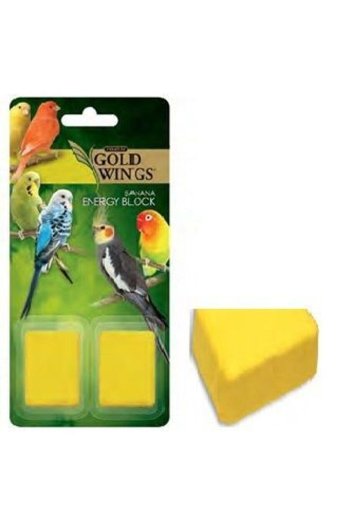 Gold Wings Gaga Taşı Ve Enerji Bloğu Muzlu 2 Adet Tüm Kuşlar Için