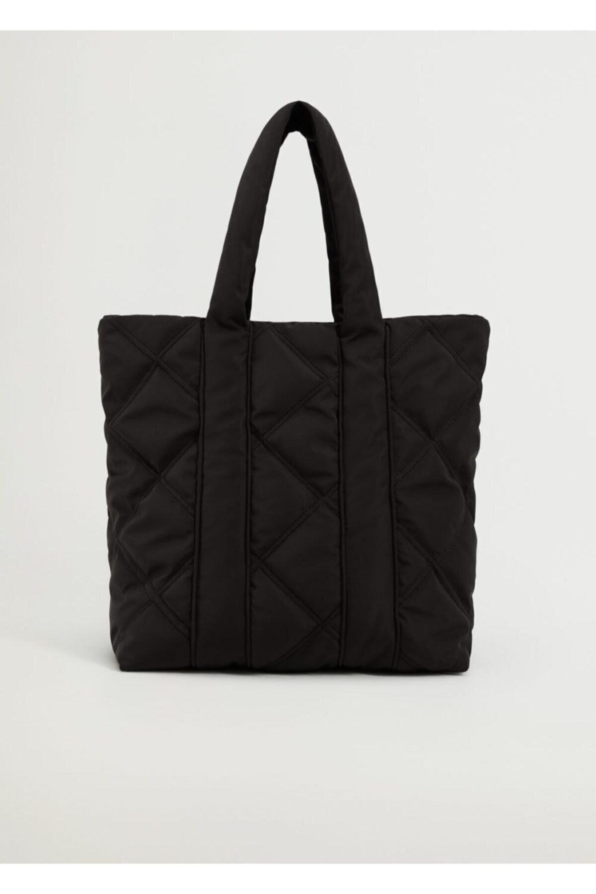 Ludo Vico Kadın Siyah Kapitoneli Shopper Çanta