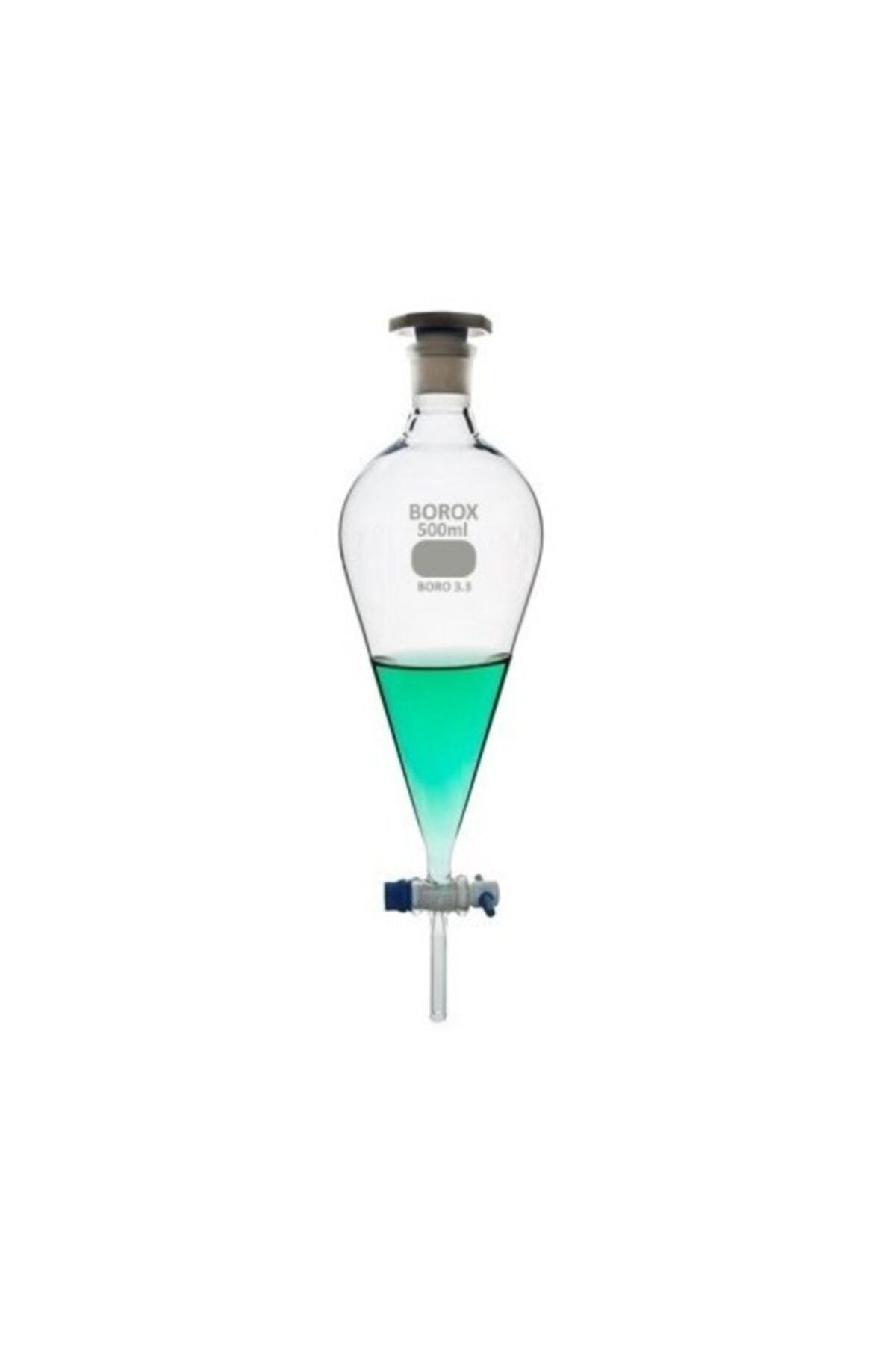 Borox Ayırma Hunisi 125 Ml - Teflon Musluklu -plastik Kapaklı