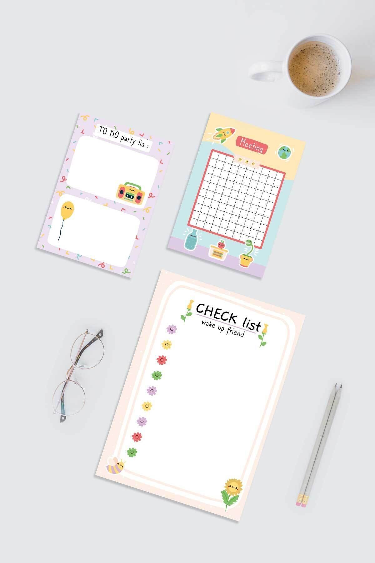 hediyeburda Memopad Notpad Not Defterleri 3 Lü Set