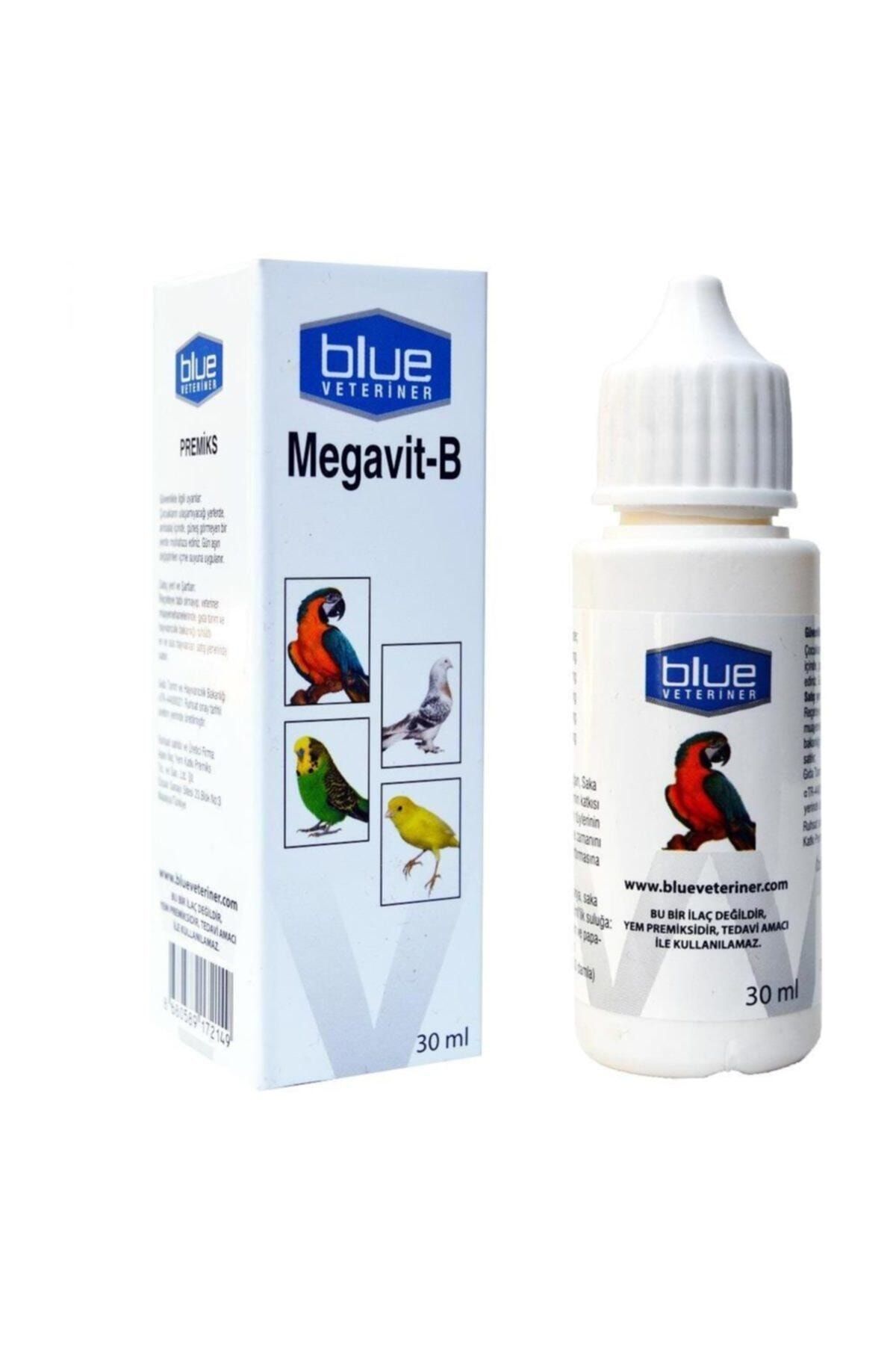 Blue Veteriner Megavit-b Kuşlar Için B Vitamini Tüy Dökümü 30ml