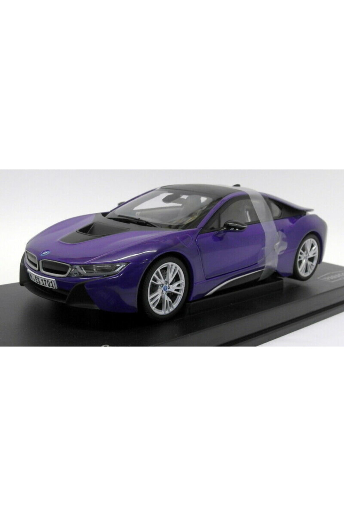 Paragon 97088 1/18 Bmw I8 Purple Pearl Sergilemeye Hazır Metal Araba Modeli