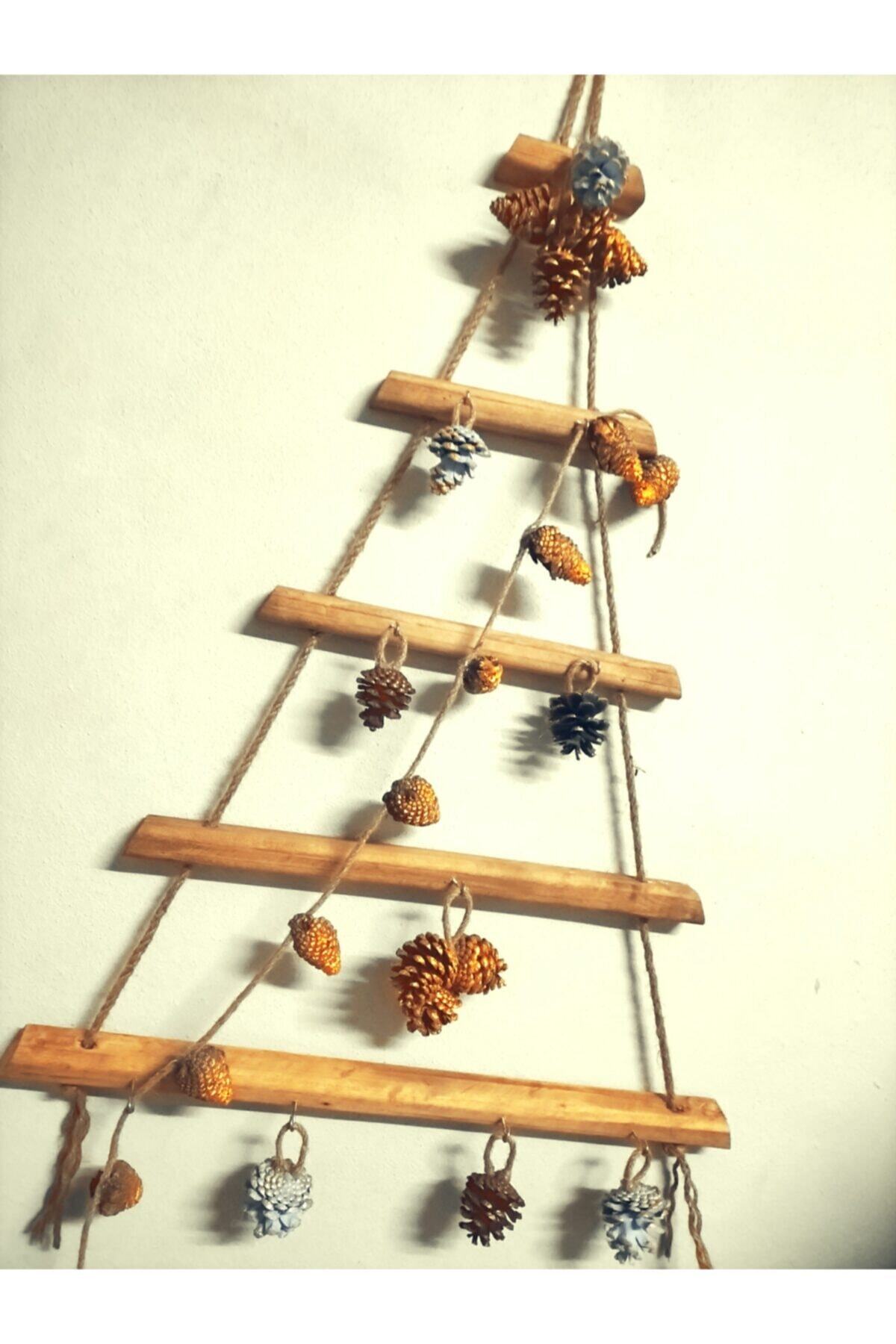 DuendeTrend1 Duende Trend Ahşap Yılbaşı Ağacı Halatlı (60 X 95 Cm)