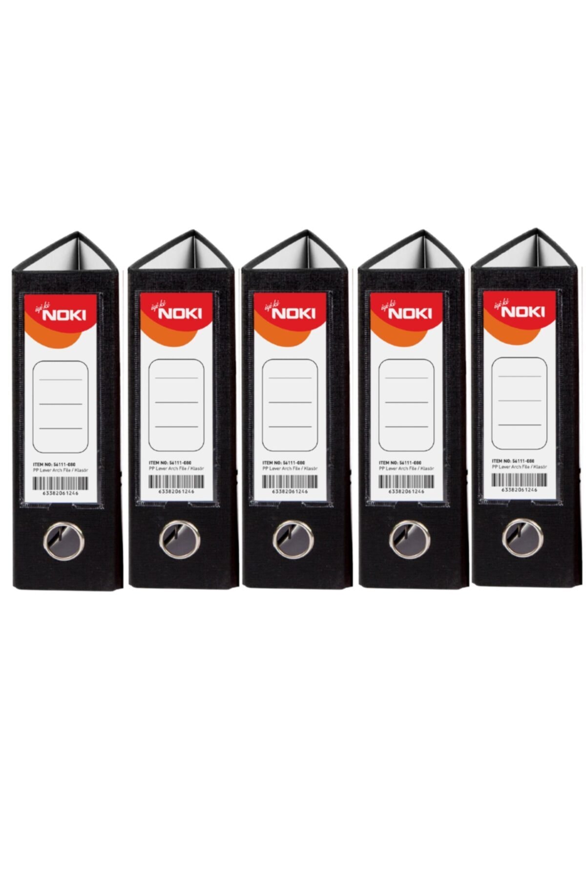 Noki Telgraf Plastik A5 Klasör Siyah 5 Adet