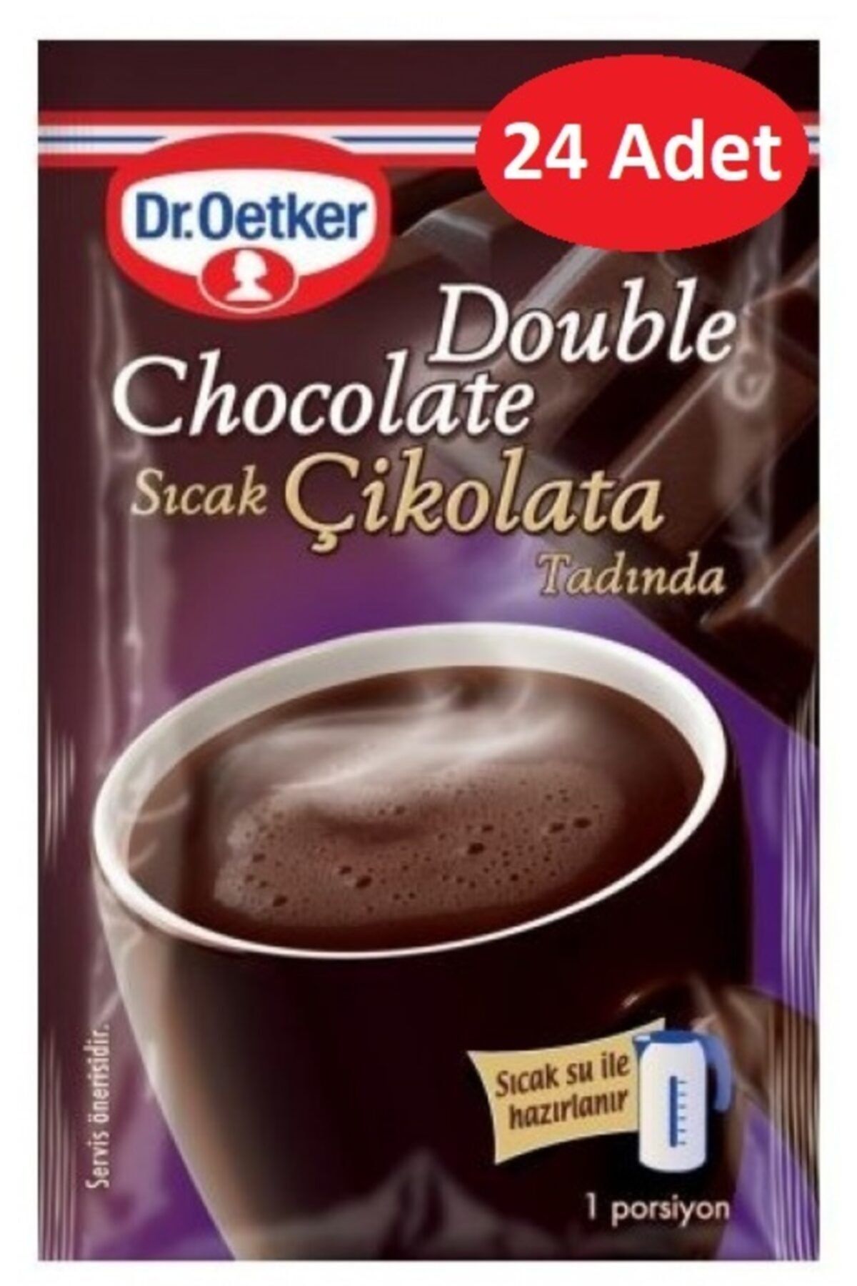 Dr. Oetker Double Sıcak Çikolata 25 Gr - 1 Kutu X 24 Adet