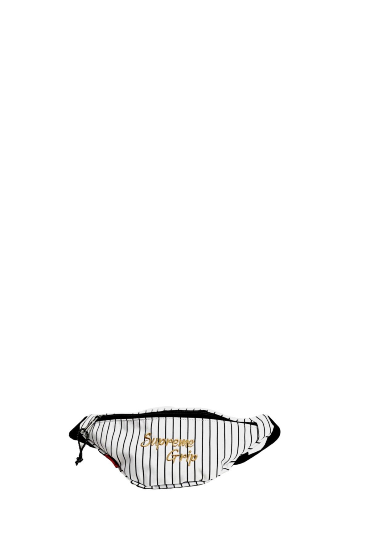 Supreme Bumbag Print Beyaz Çizgili Bel Çantası