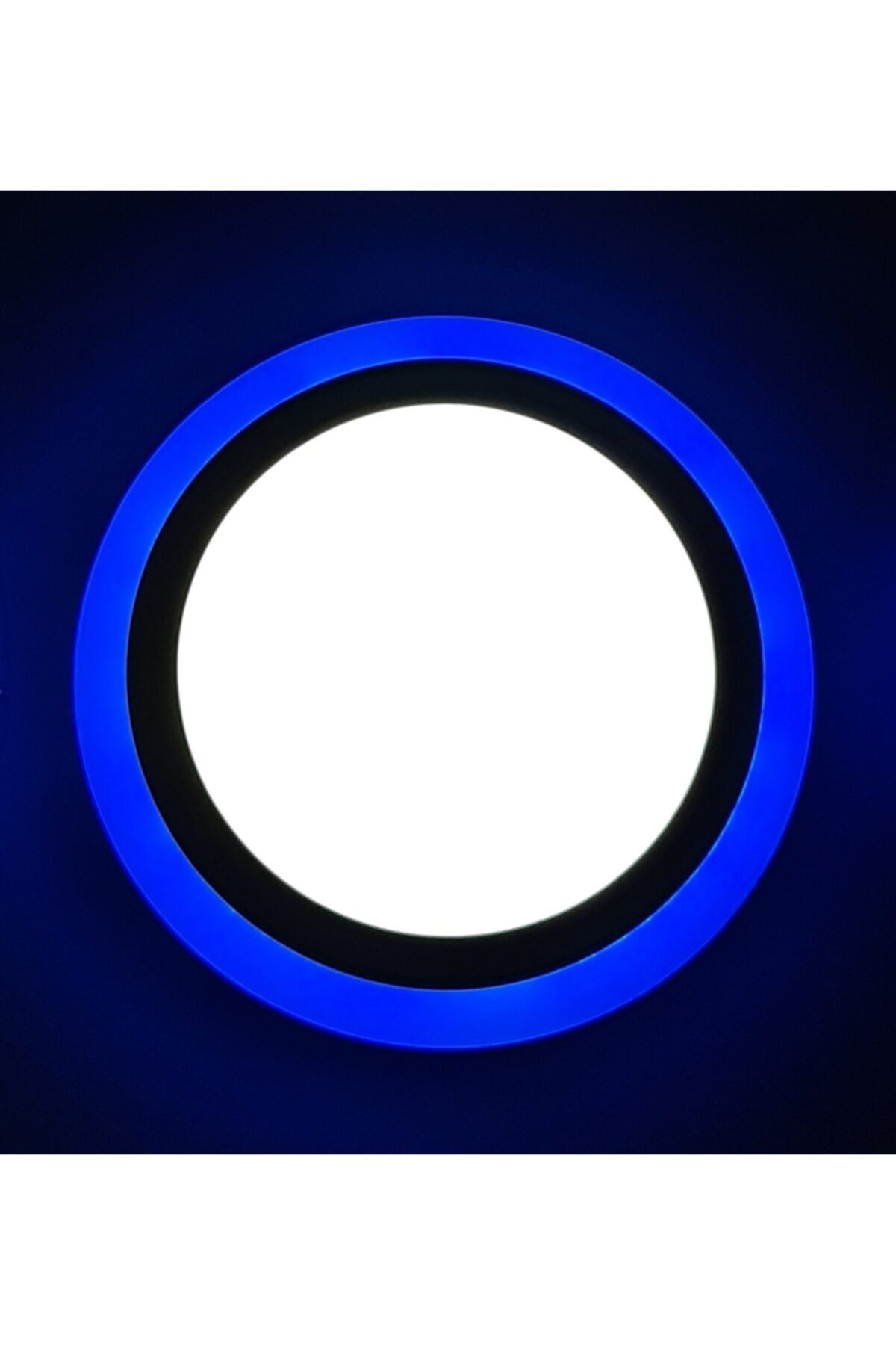 CNL Çift Renkli 18+6 W Led Panel Sıva Üstü Yuvarlak Spot Armatür (Mavi - Beyaz)