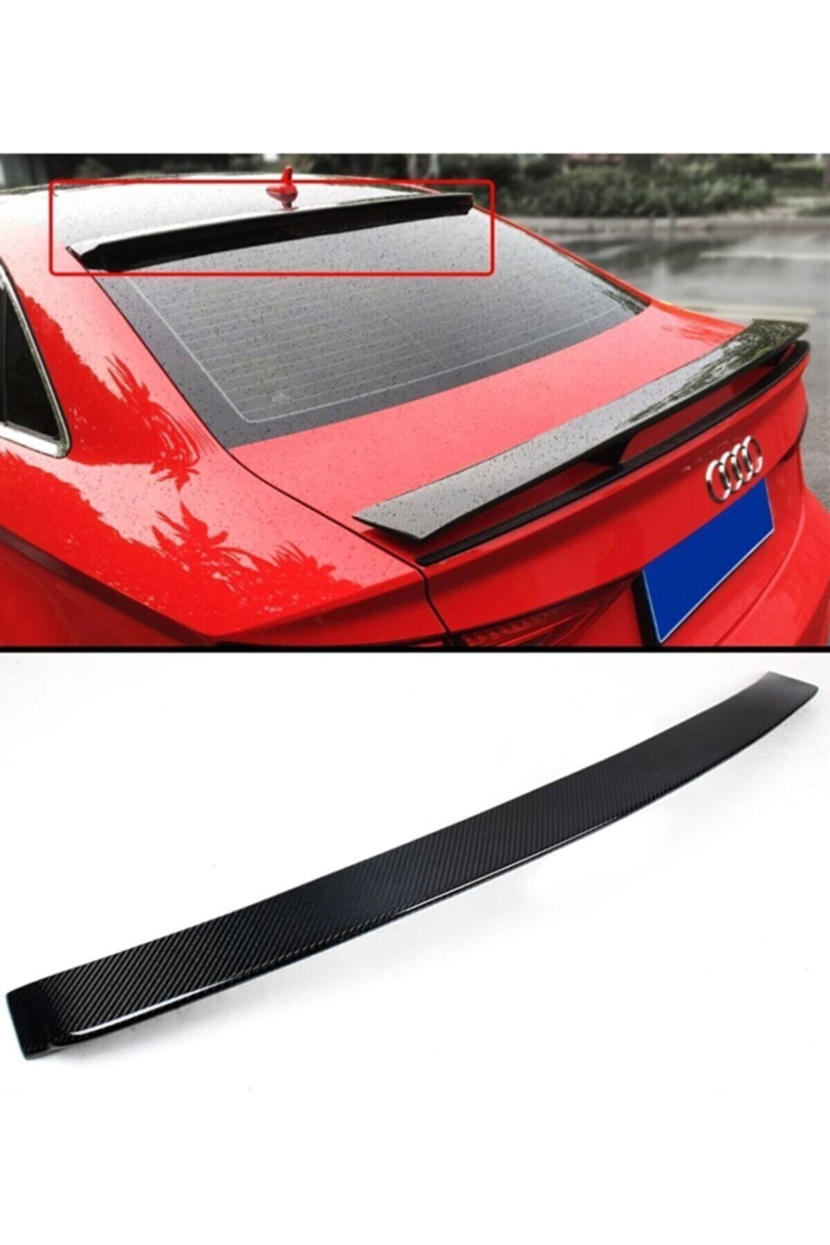 MF OTO TUNİNG Audi A3 Sedan Cam Üstü Ithal Spoiler Piano Black 2012+