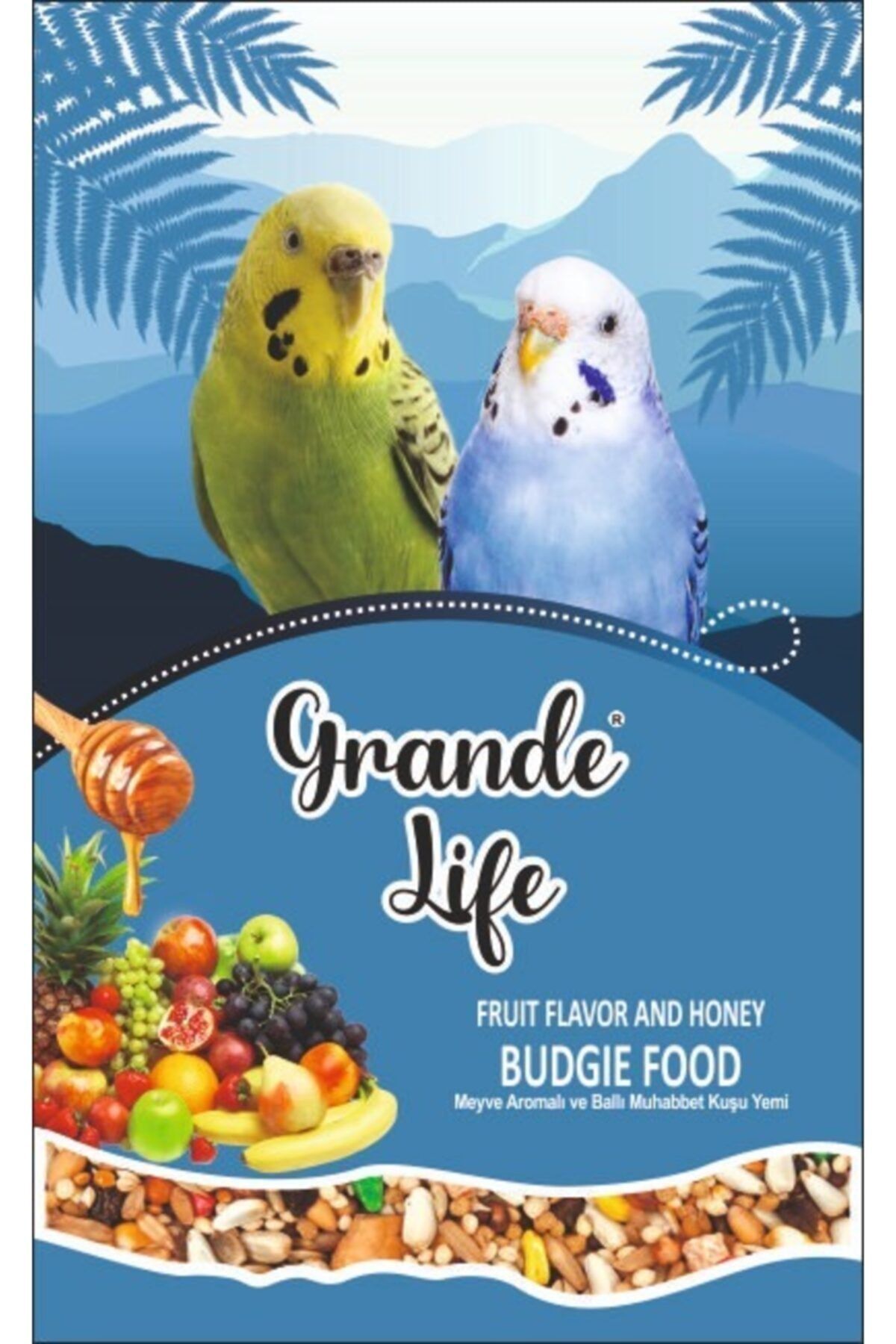 NATURAL PET PET FOOD GRANDE LİFE Meyveli Muhabbet Kuşu Yemi 500 Gr