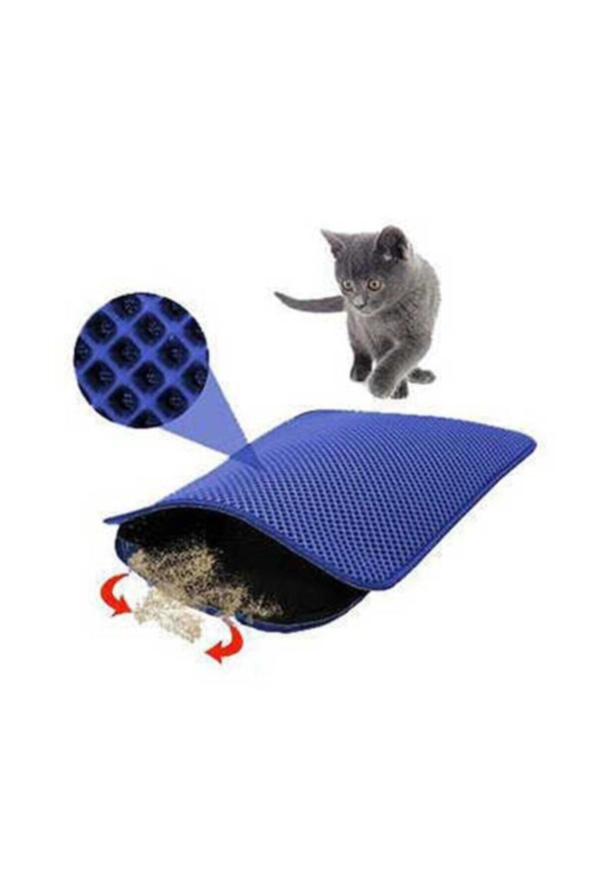 Petzz Elekli Kedi Kumu Paspası 60x45 Cm Mavi