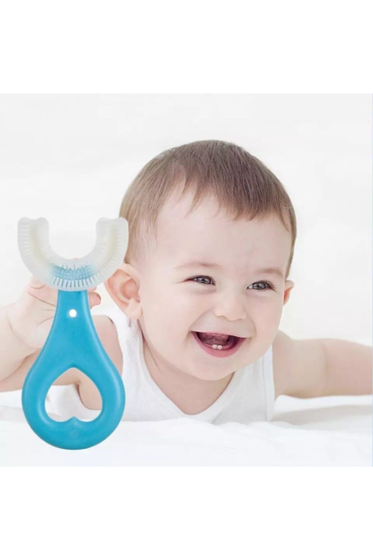Kids U Tipi Çocuk Ağız Bakım Ve Diş Fırçası / Mavi (0-6 Yaş)