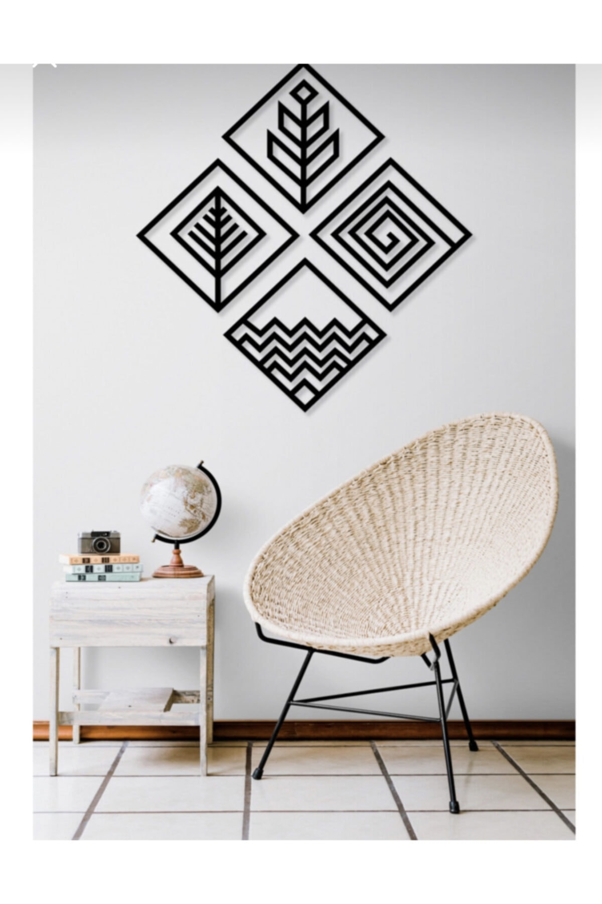 Dazeflowerdesign Element Metal Tablo Metal Tablo 4element , Metal Pano