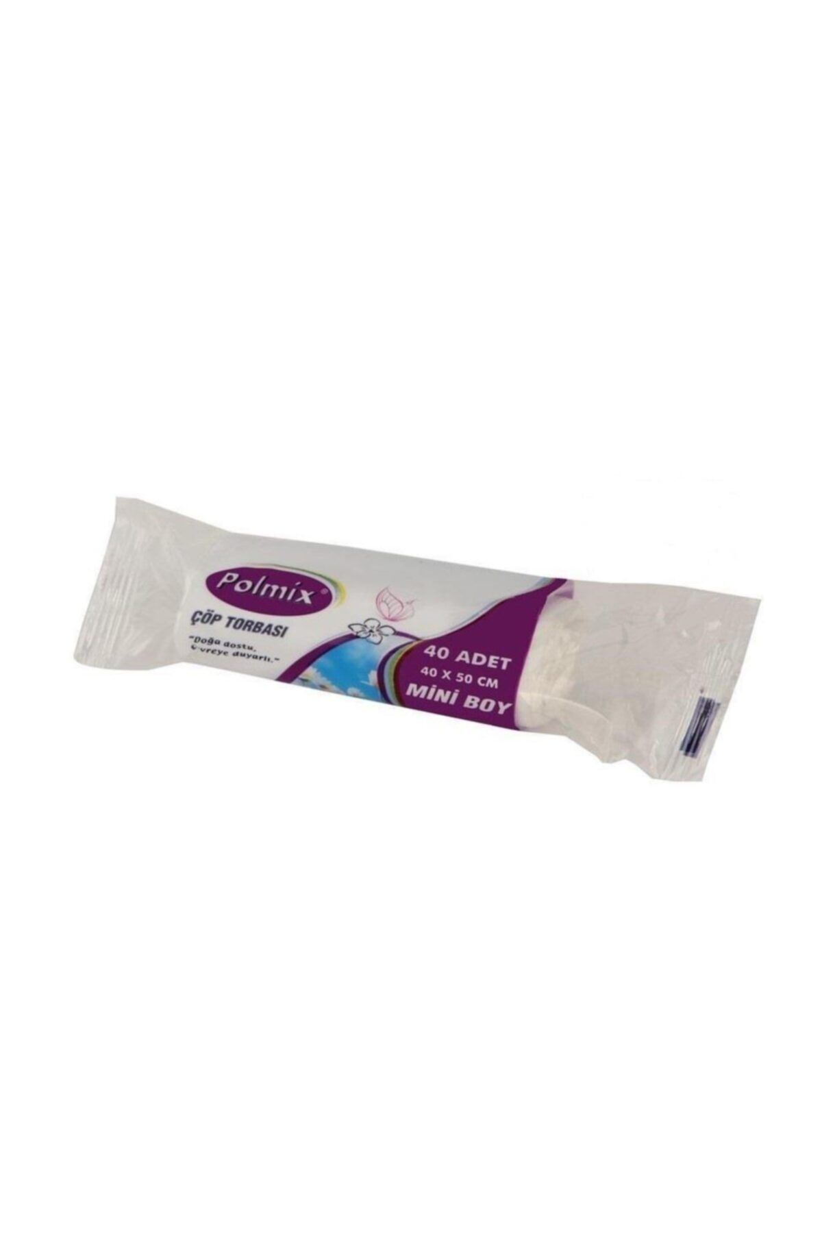 Polmix Mini Boy Çöp Torbası 40x50 cm Beyaz 50 Rulo 2000 Adet