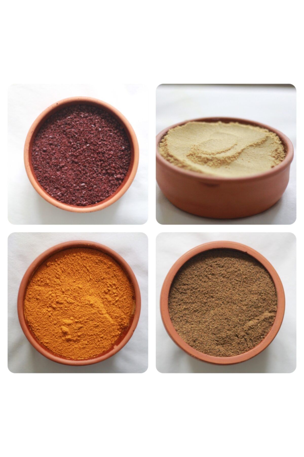 HATAY ORGANİK PAZAR Aromatik Baharat Serisi( Sumak 65 gr Yenibahar65 gr Zerdeçal 65 gram Zencefil 65 Gram)
