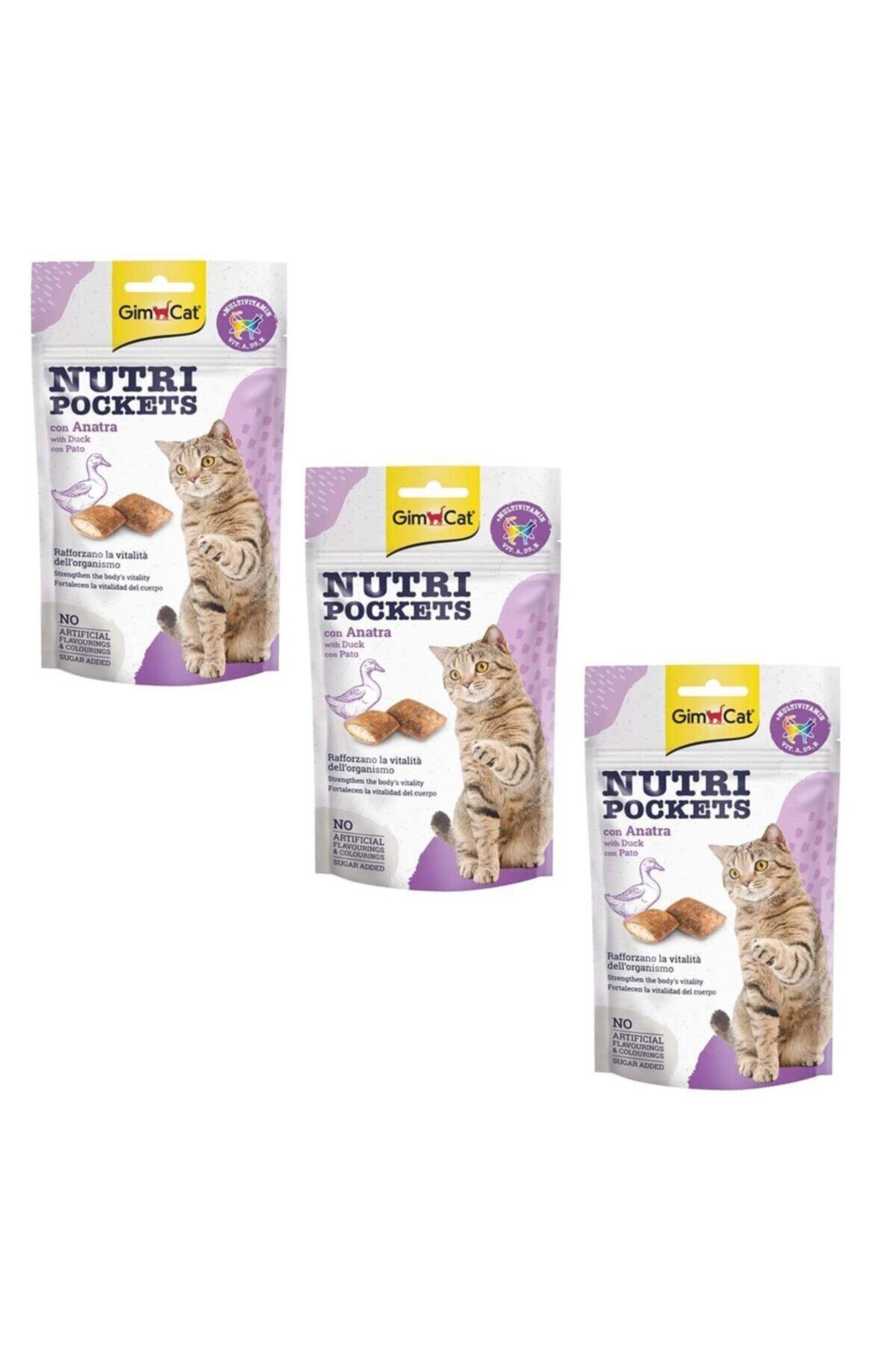 Gimcat Nutri Pockets Ördekli Kedi Ödülü 60 Gr (3 Adet)