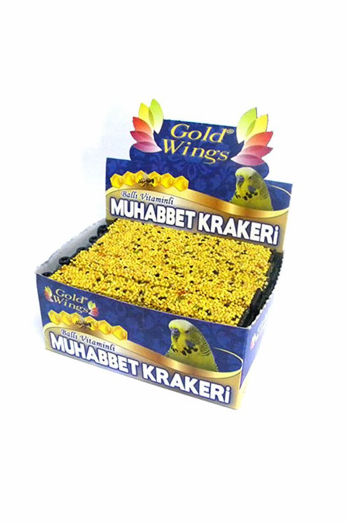 Gold Wings Muhabbet Kuşları Için Ballı Tava Kuş Krakeri Kutuda 20 Adet Kraker