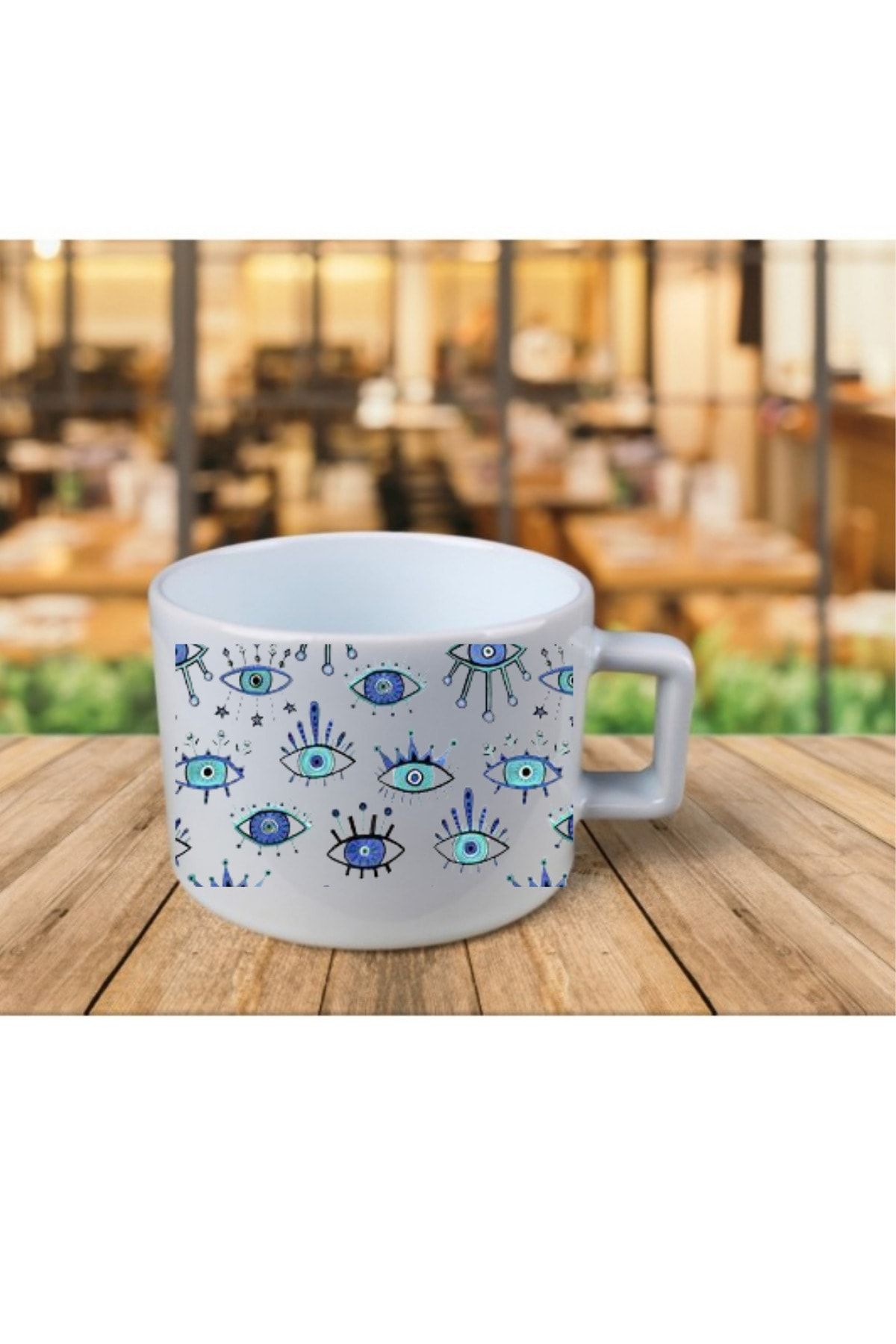 homestorebotique Nazar Göz Temalı Çay Kehve Fincanı