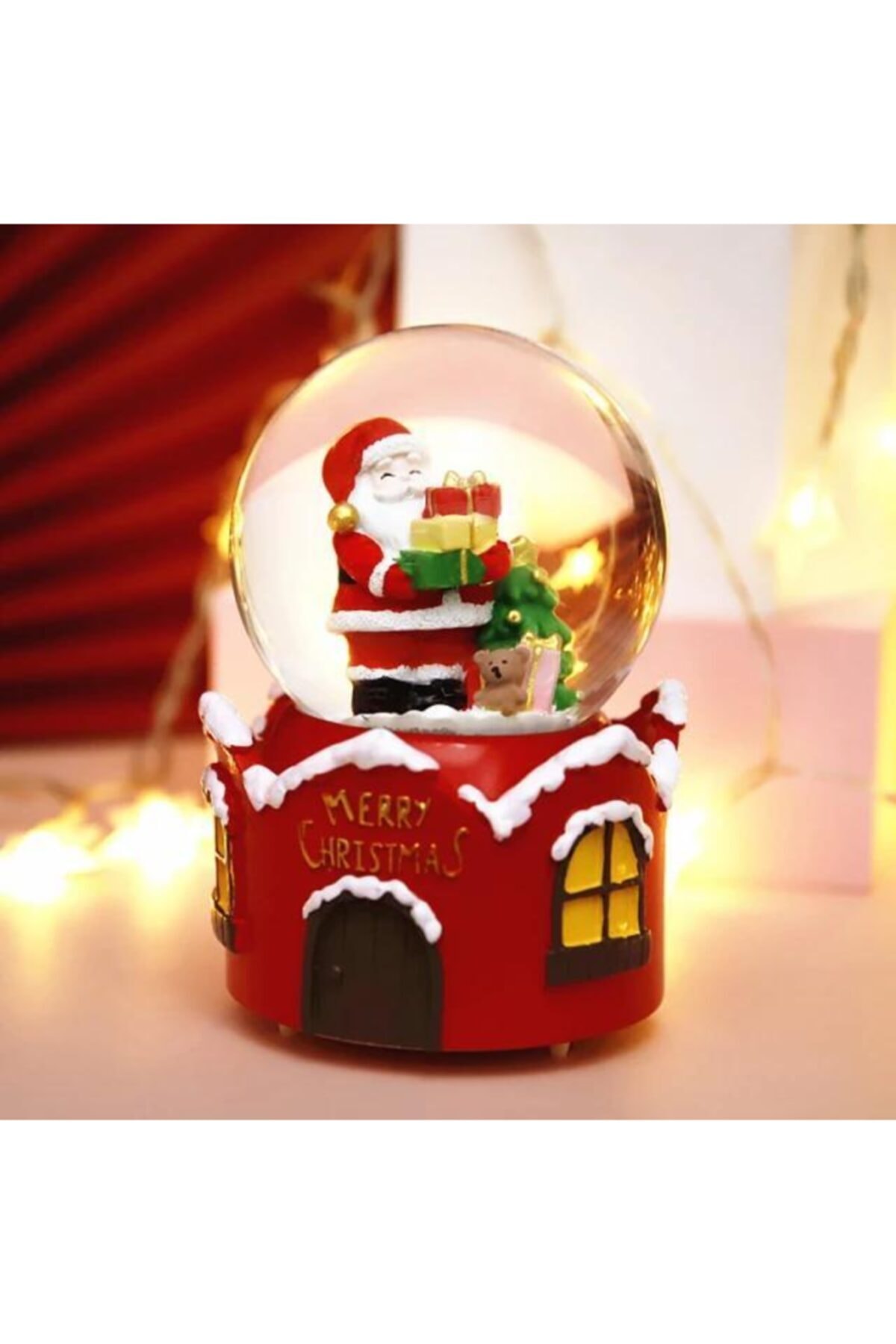 Maia Crafts Yılbaşı Noel Baba Ve Hediye Kutuları Kar Küresi