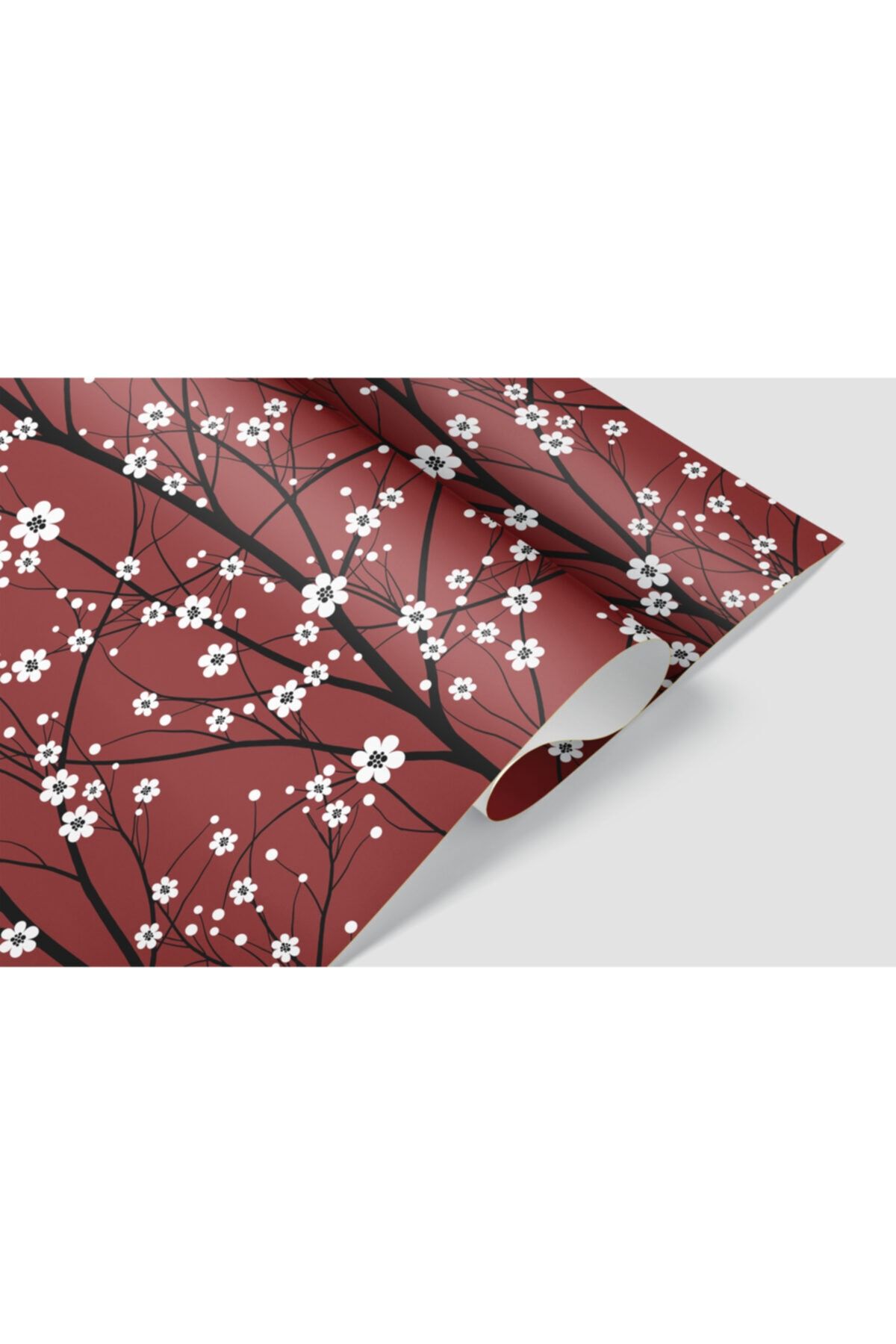 HRS 50 X 70 Cm Kiraz Çiçeği Temalı Hediye Paketleme Ambalaj Kağıdı (6’lı Paket)