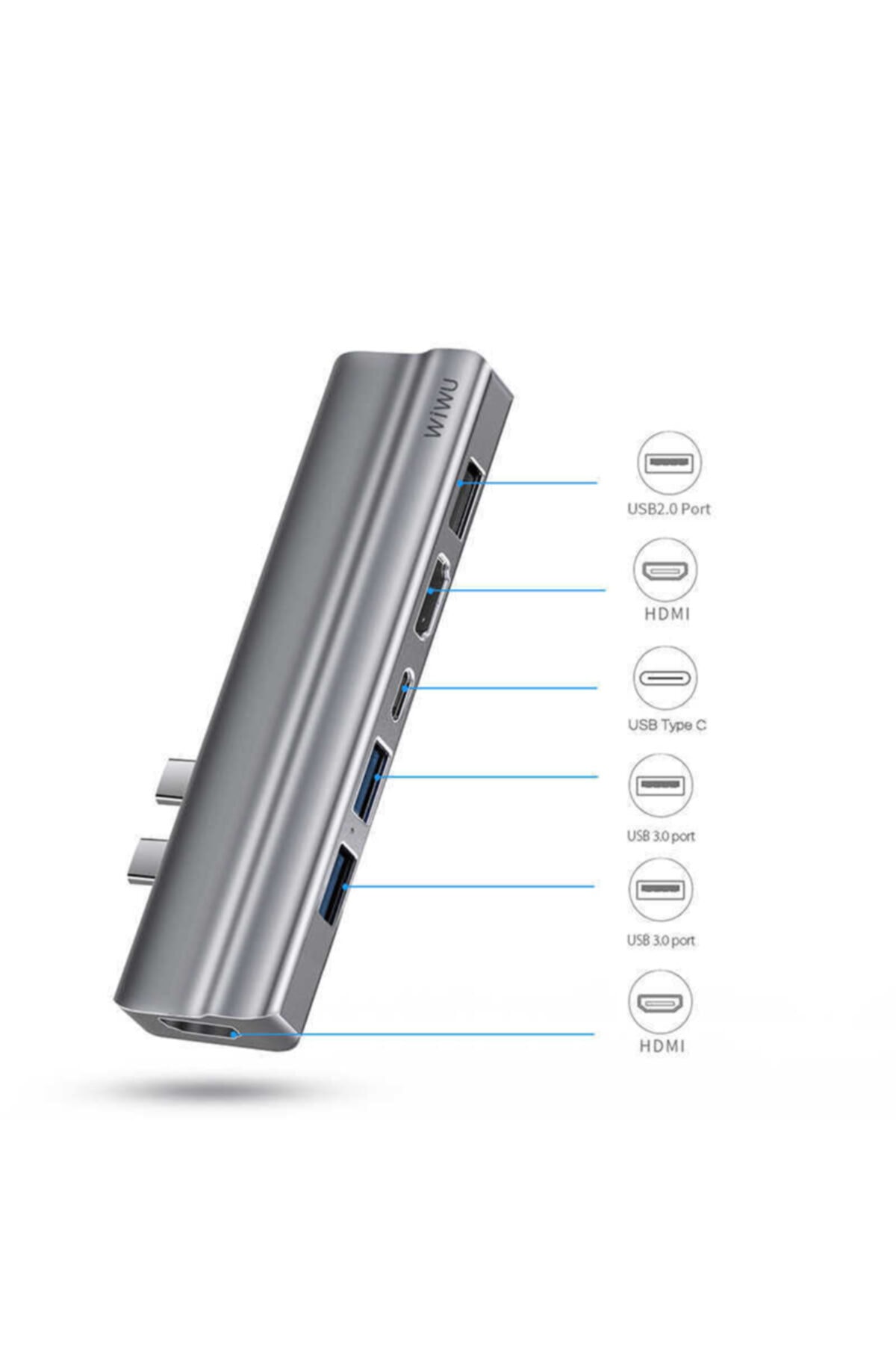 DvDBilişim Macbook 12 Inç Retina Uyumlu 8 In1 Type-c Çoklayıcı