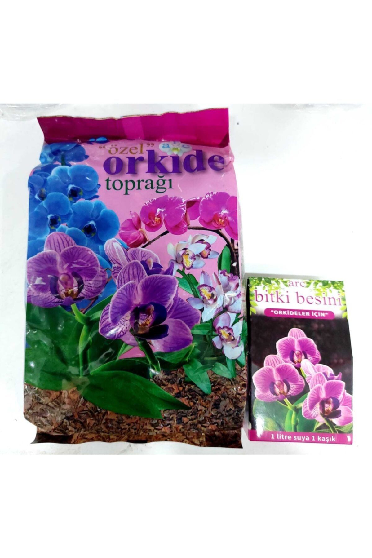 SERİNOVA Orkide Toprağı 2 Lt+ Orkide Çiçek Besini 100 Gr. 2'li Set