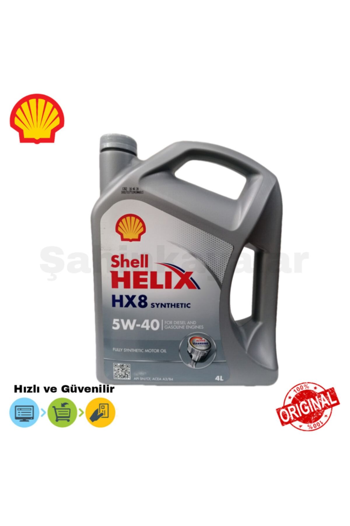 SHELL Helıx Hx8 Synthetıc 5w-40 For Dıesel And Gasolıne Engınes Motor Yağı