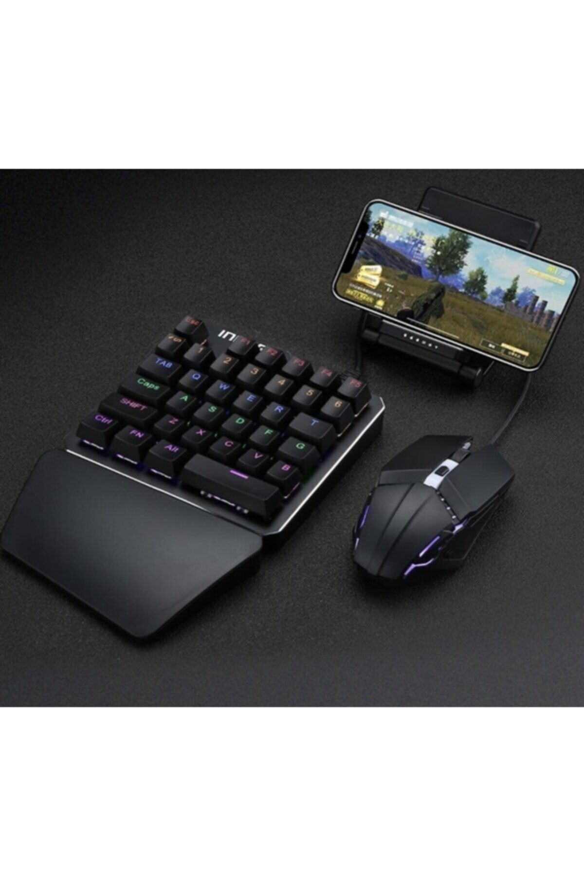 TEKNOPARKTA Pubg Fanlı Oyun Konsolu Klavye Mause Fare Gaming Set 3 In 1 Bluetooth