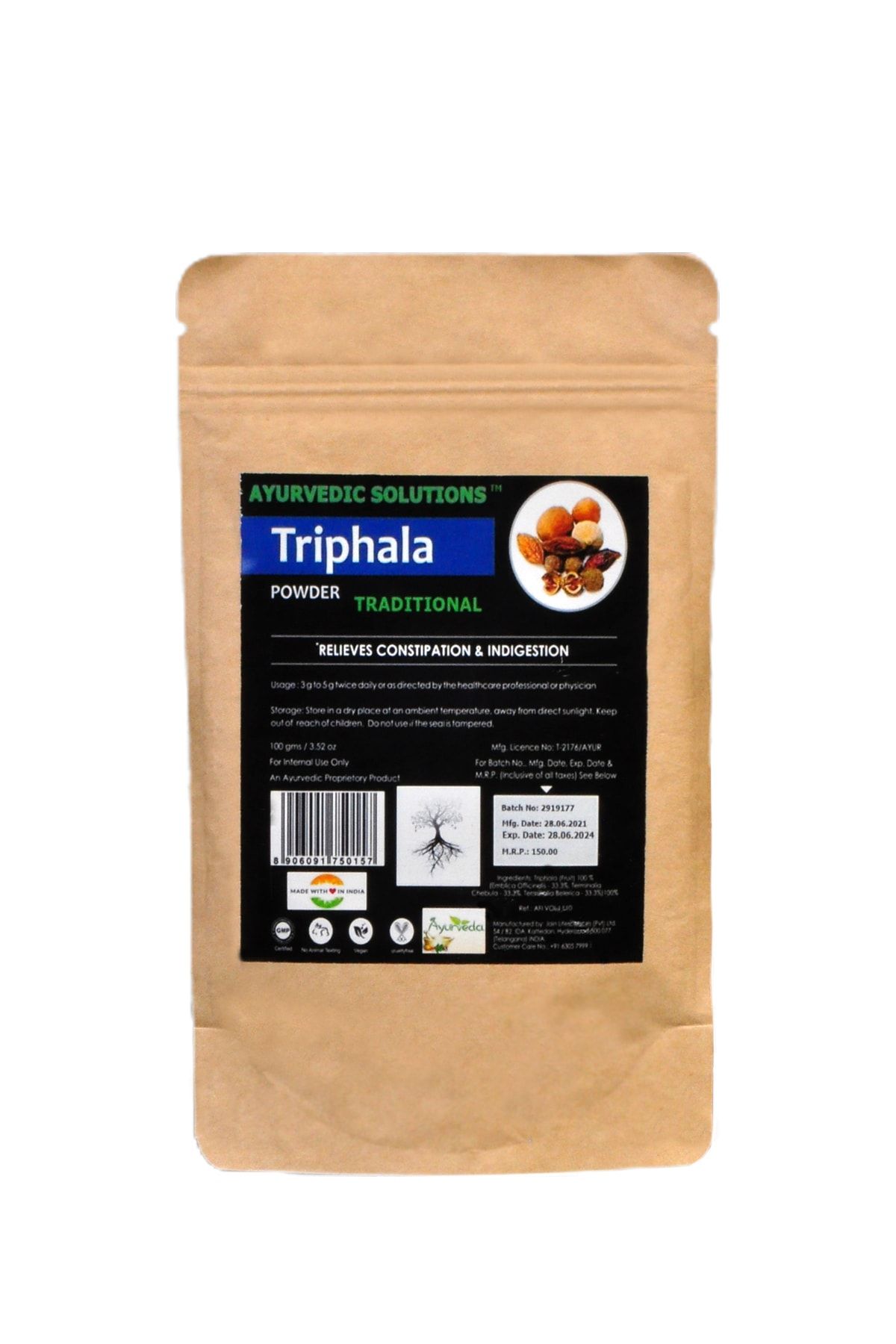 Ayurvedic Incense Triphala Powder 100 Gr