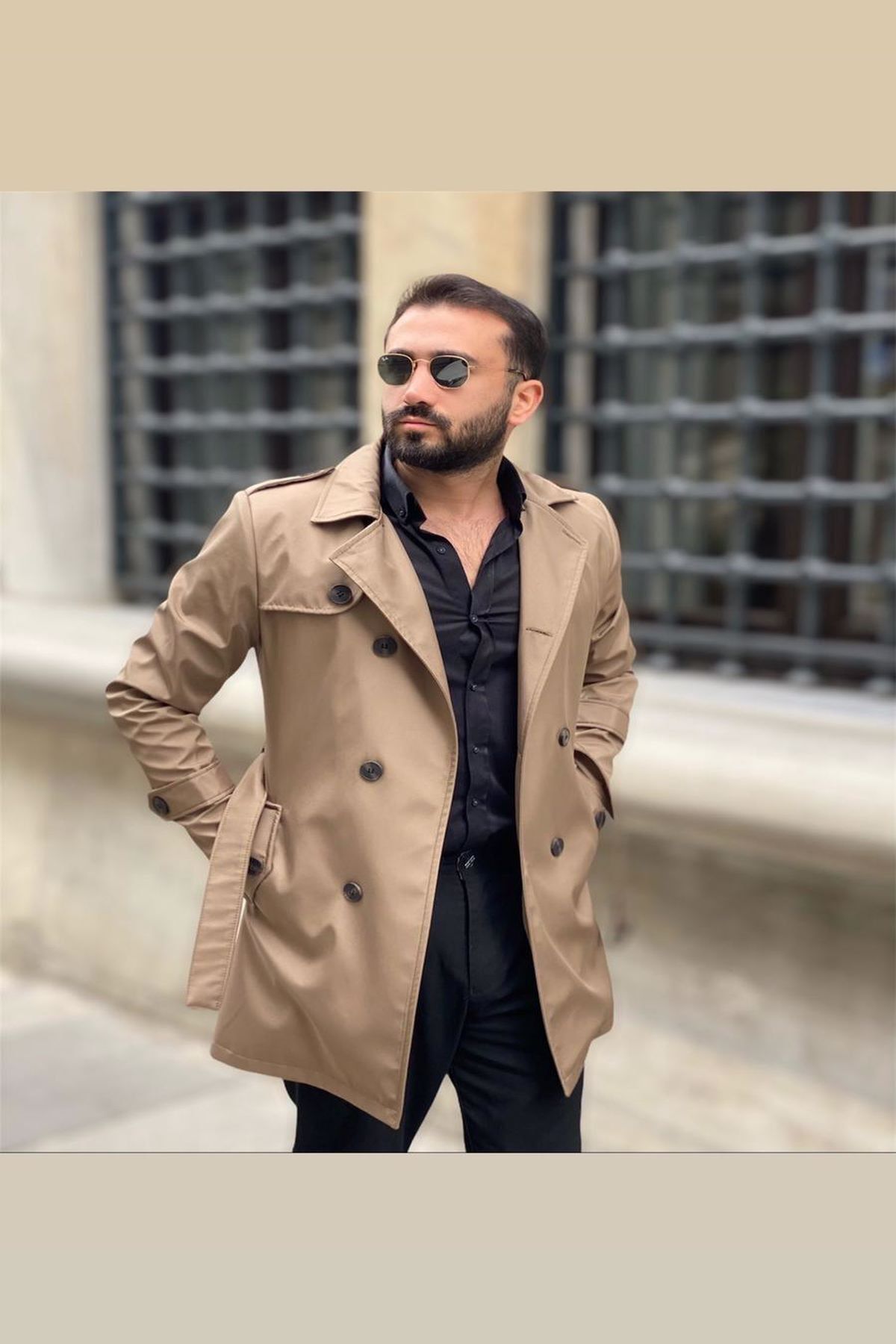 dj plus Italyan Kesim Kemerli Trençkot