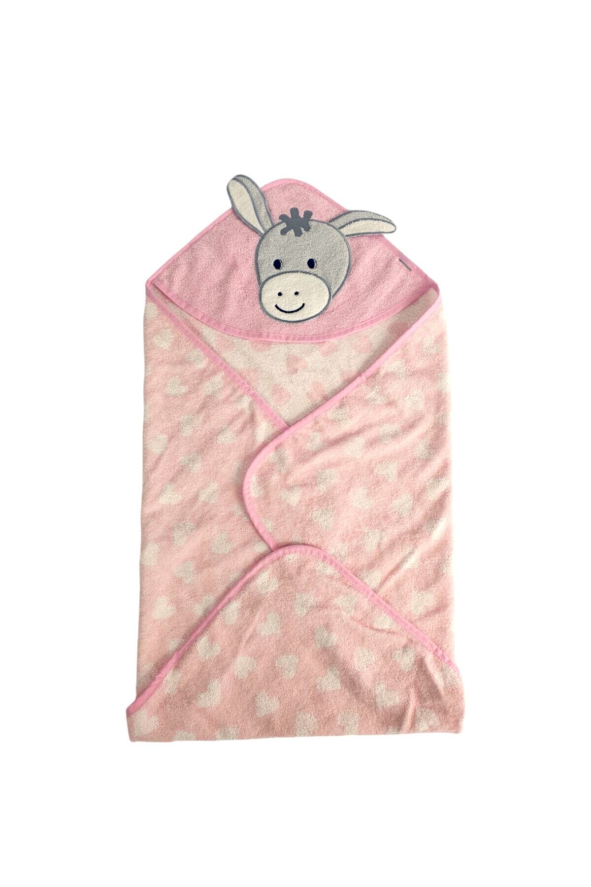 Sparrow Collection Bebek Havlu Kundak Pembe Renk