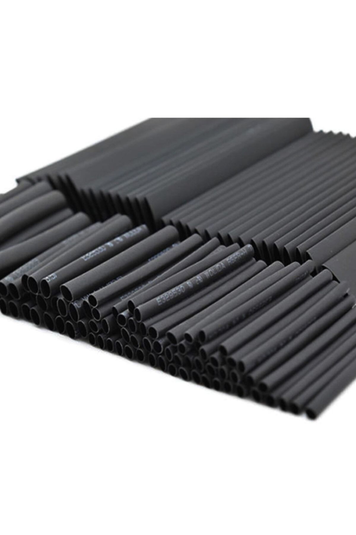 ZEMBİL 50 Adet Isıyla Daralan Polyolefin Shrink Makaron Hortum 10 Farklı Ölçü 5cm X 5 Er Adet