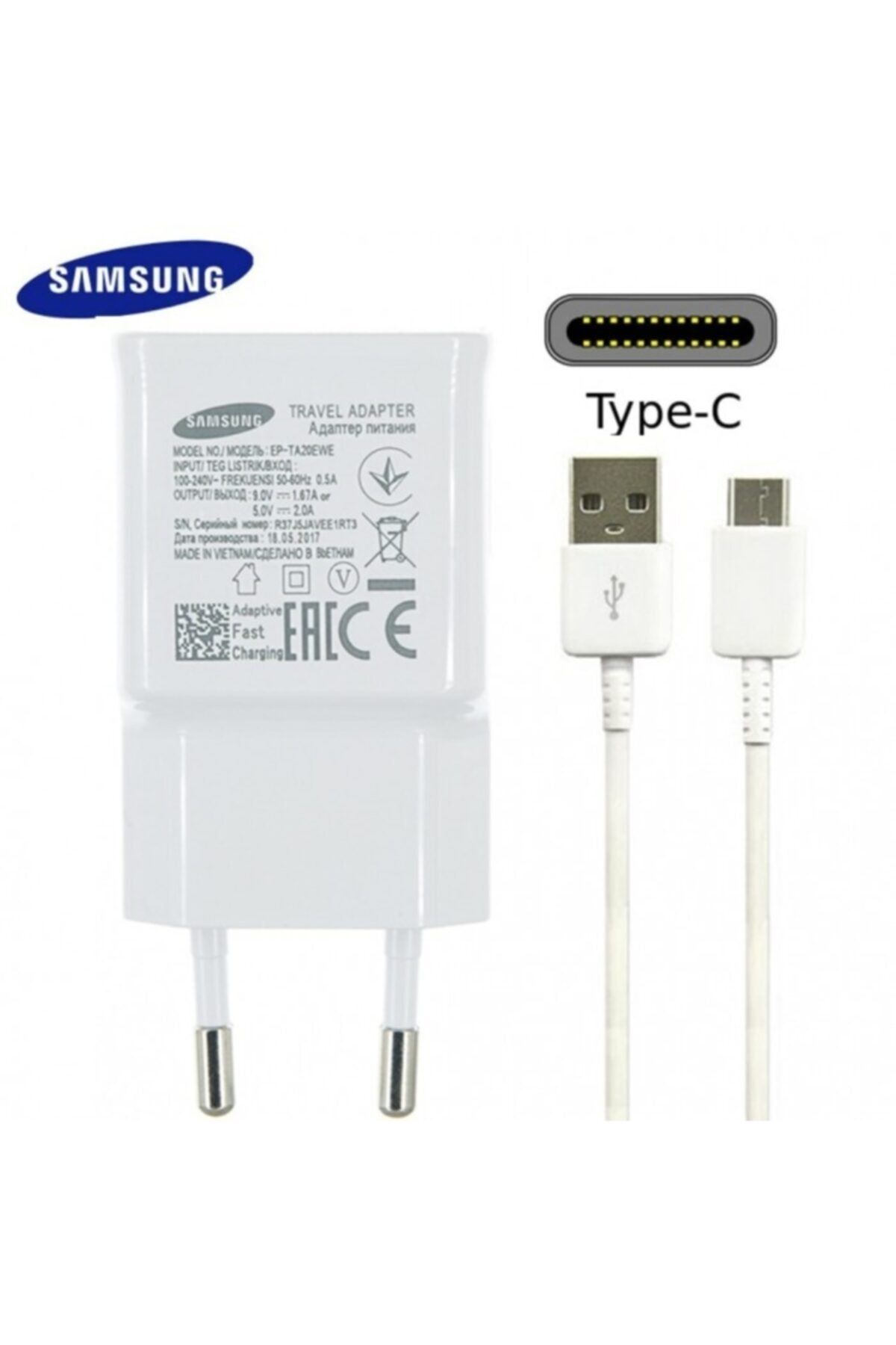Samsung Galaxy A20 A30 A50 A70 M20 Type C Hızlı Şarj Aleti Cihazı Garantili3 (jokergsm)