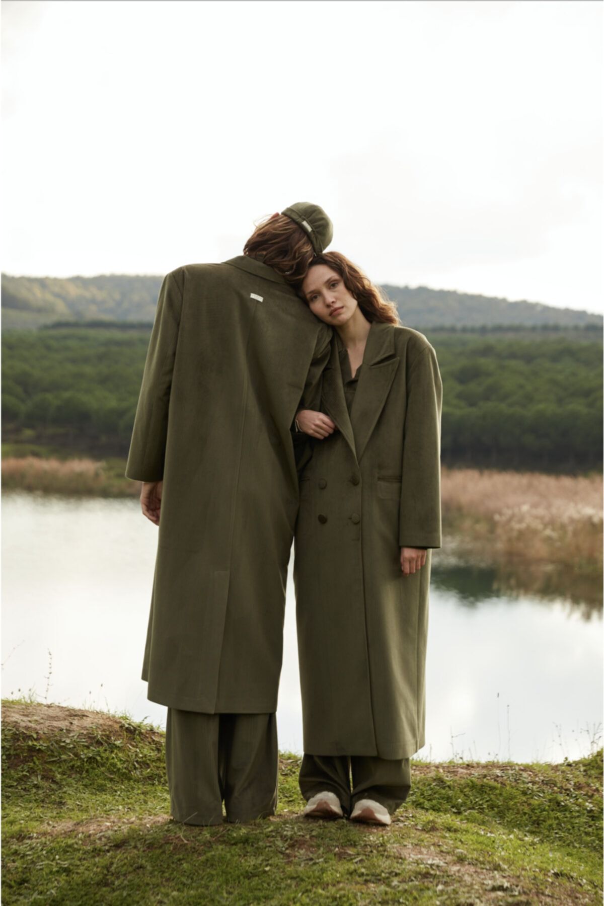 JORAH CLOSET Unisex Haki Yew Coat Palto