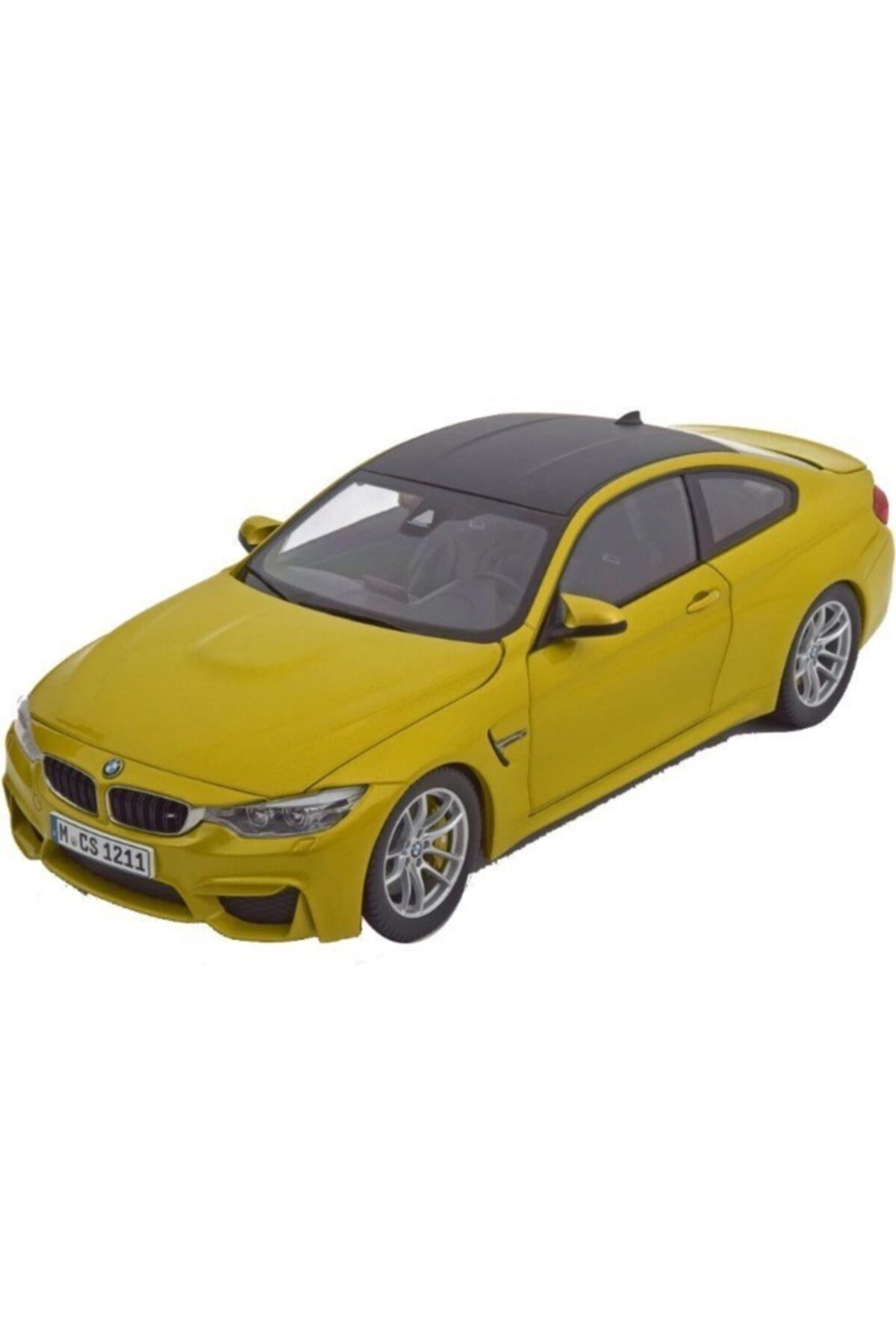 Paragon 97103 1/18 Bmw M4 Coupe Austin Yellow Sergilemeye Hazır Metal Araba Modeli